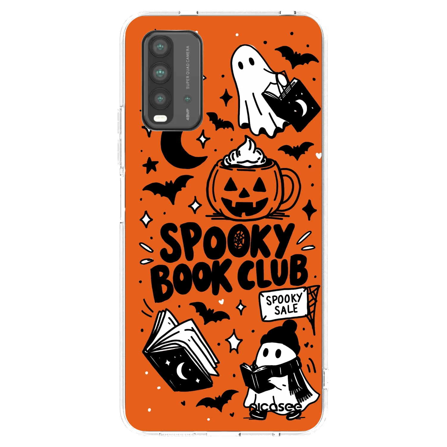 Picasee silikonski prozorni ovitek za Xiaomi Redmi 9T - Spooky book club