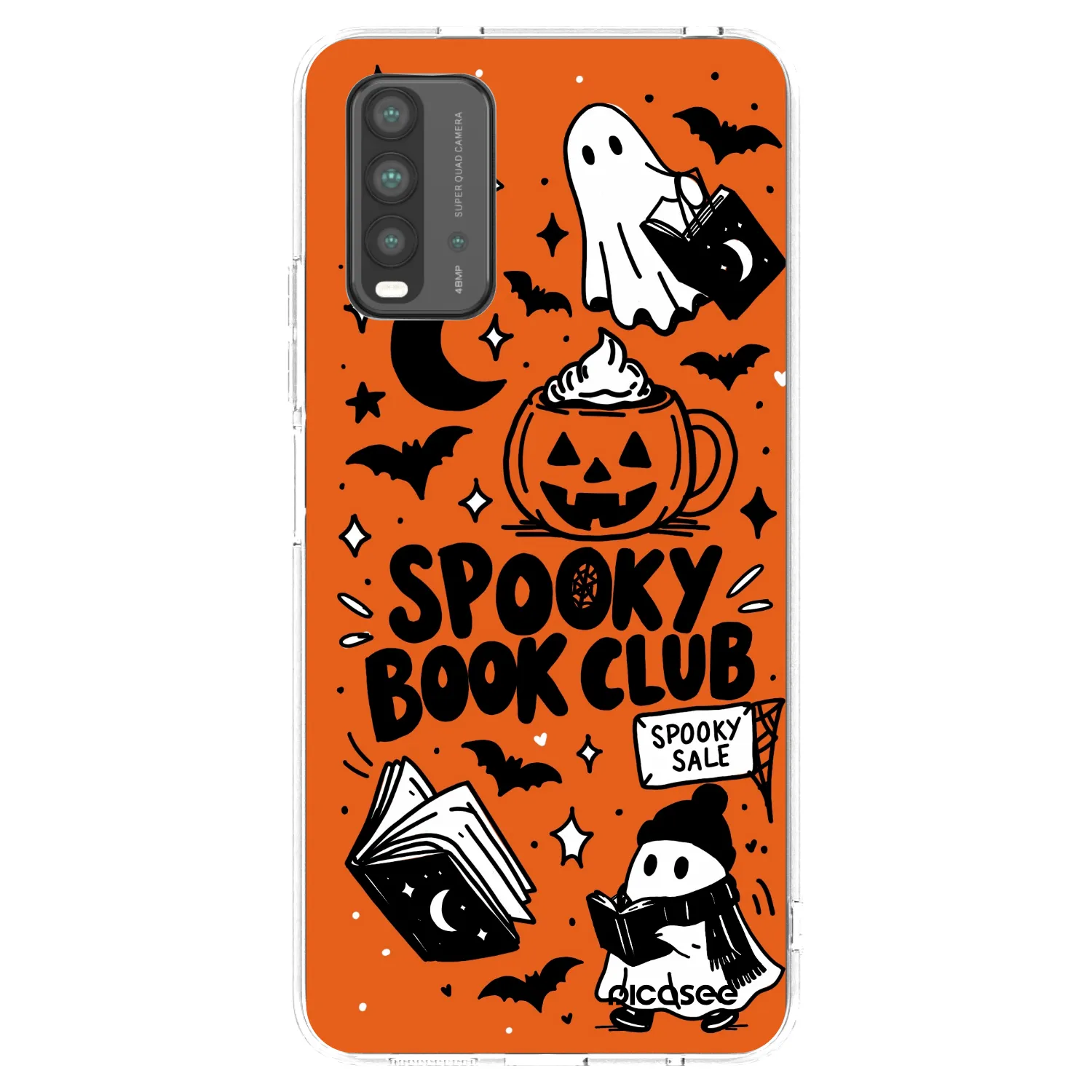 Picasee silikonski črni ovitek za Xiaomi Redmi 9T - Spooky book club