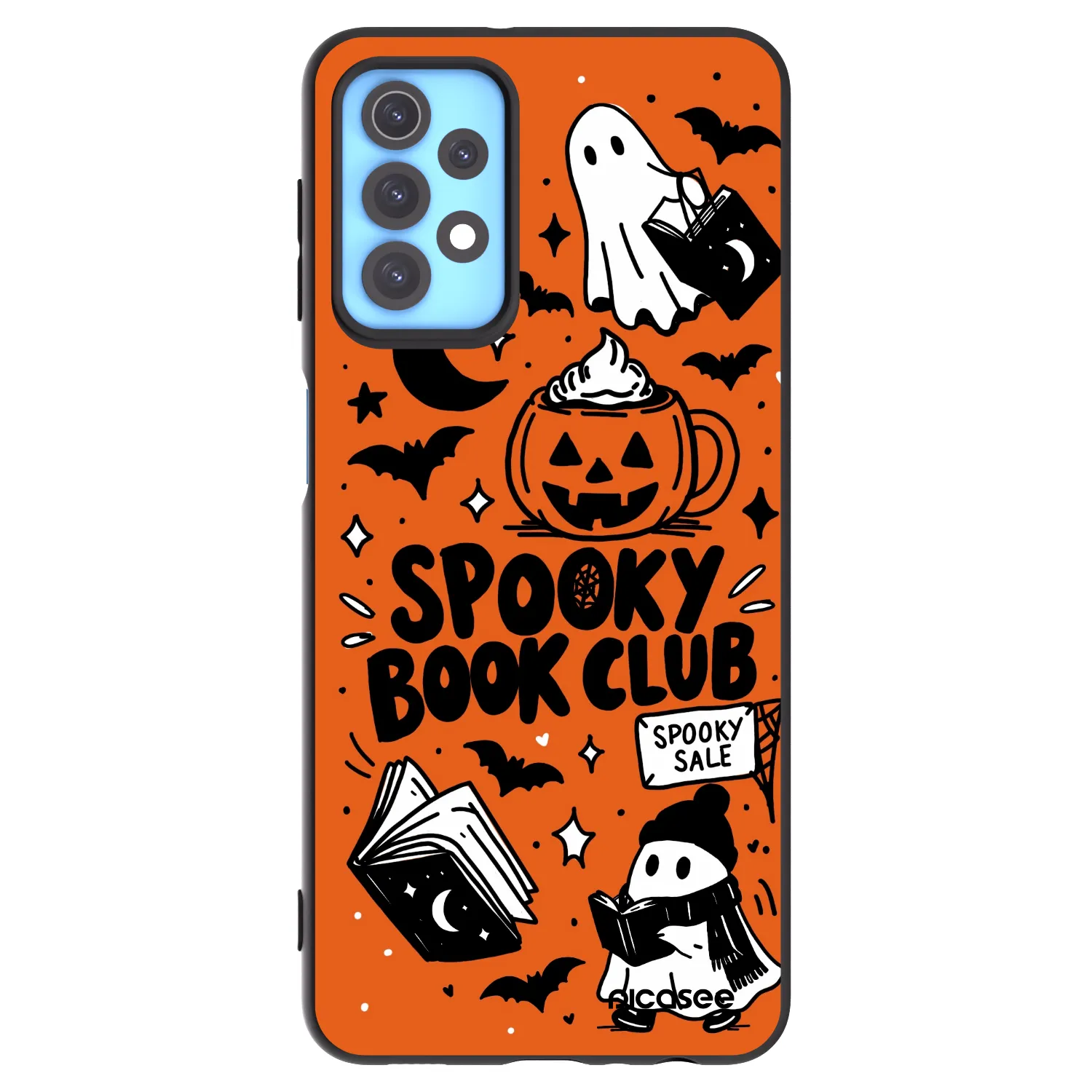 Picasee silikonski črni ovitek za Samsung Galaxy A32 4G SM-A325F - Spooky book club