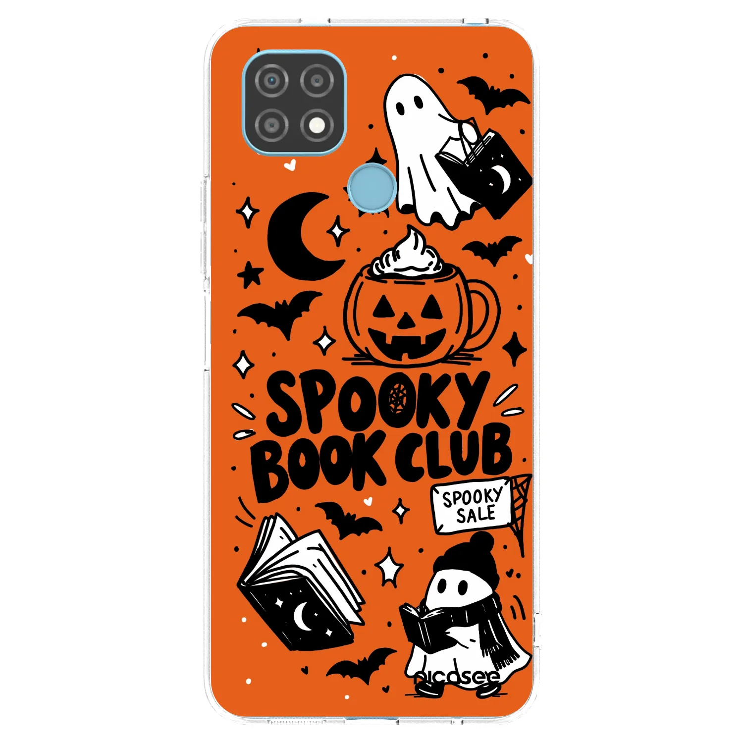 Picasee silikonski prozorni ovitek za Realme C21 - Spooky book club