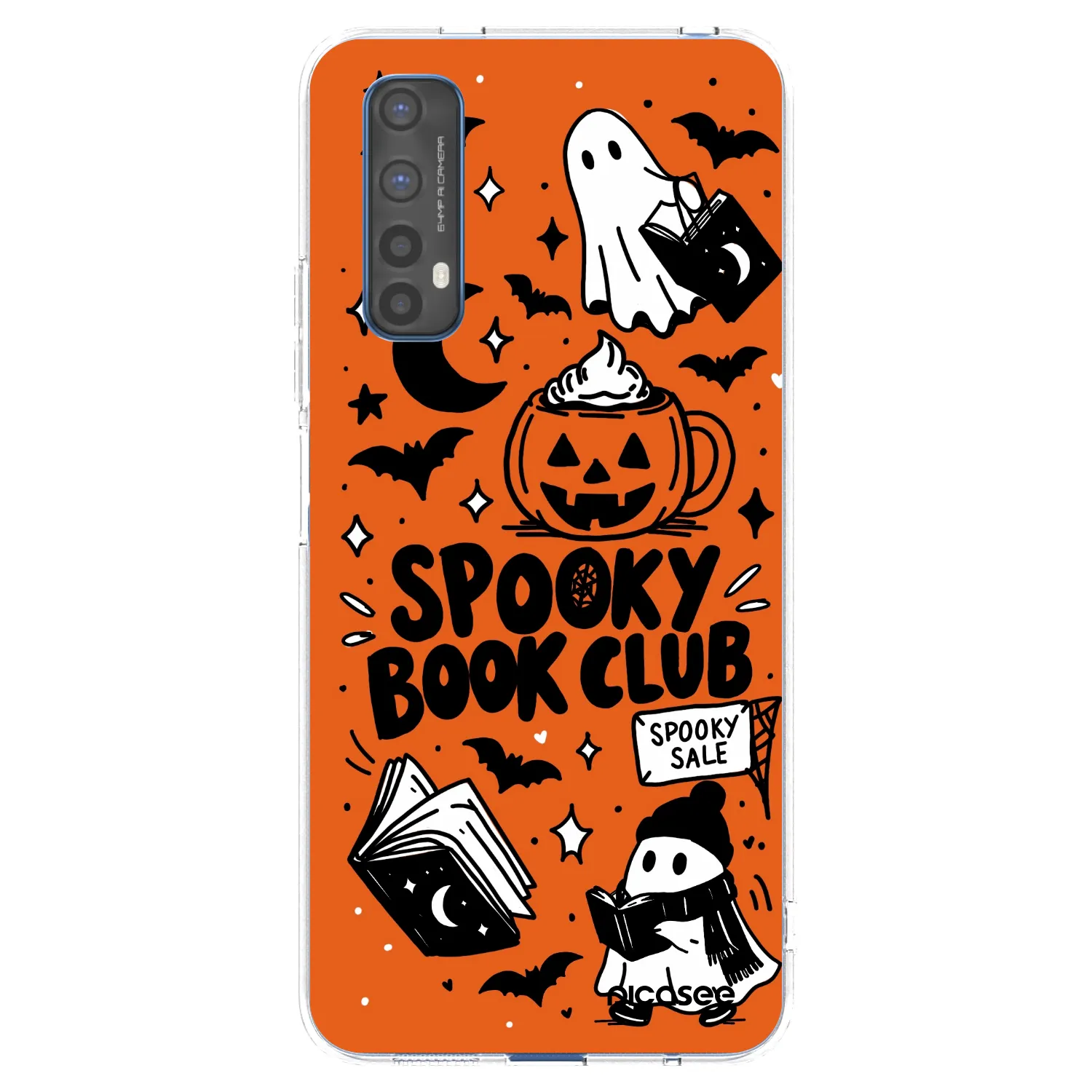 Picasee silikonski prozorni ovitek za Realme 7 - Spooky book club