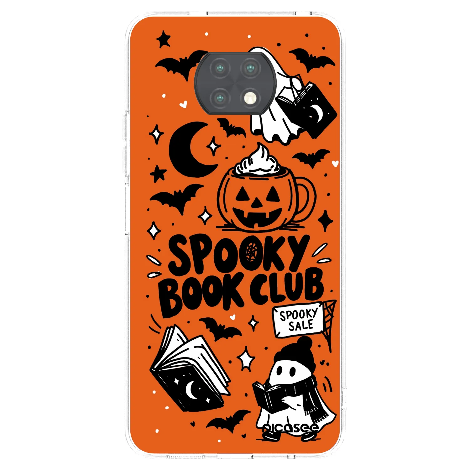 Picasee silikonski prozorni ovitek za Xiaomi Redmi Note 9T - Spooky book club
