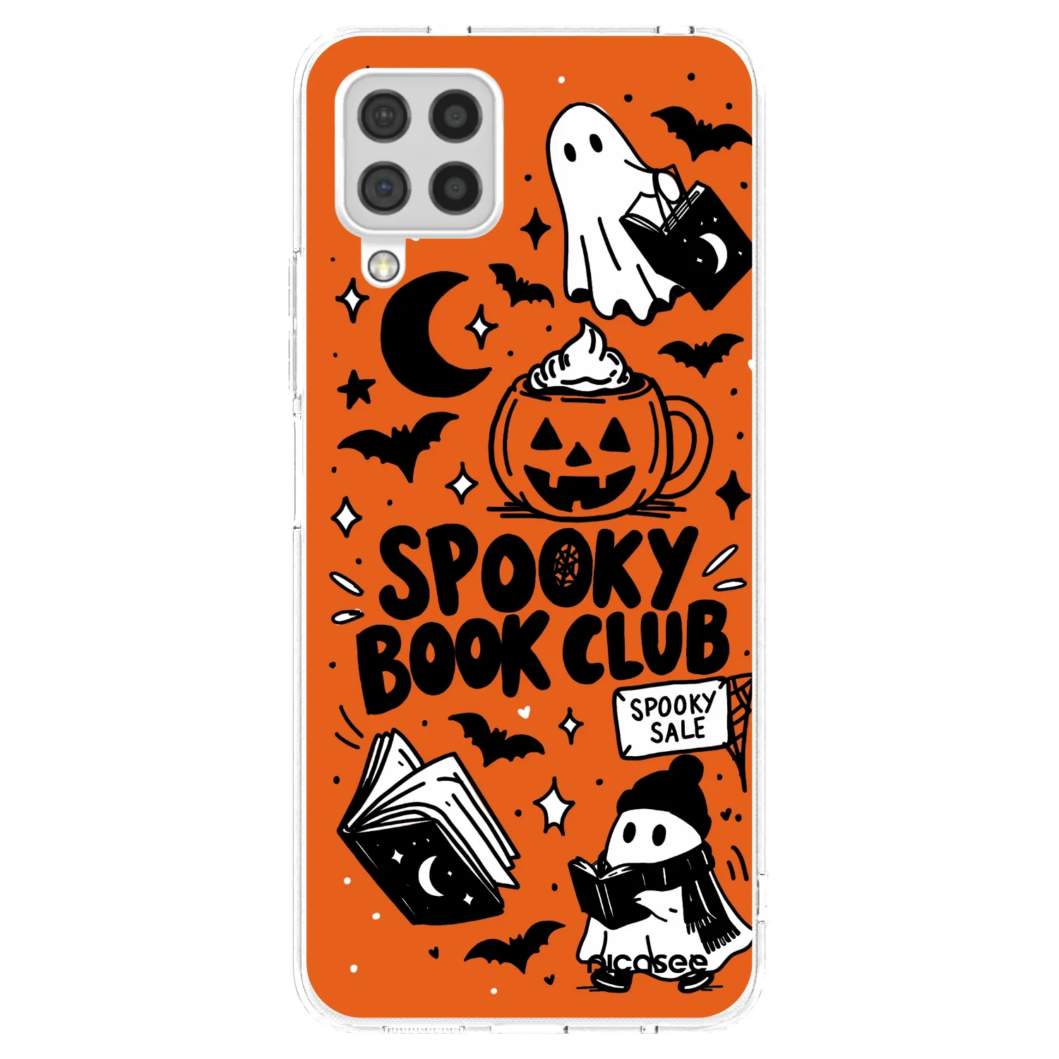 Picasee silikonski prozorni ovitek za Samsung Galaxy A22 A225F 4G - Spooky book club