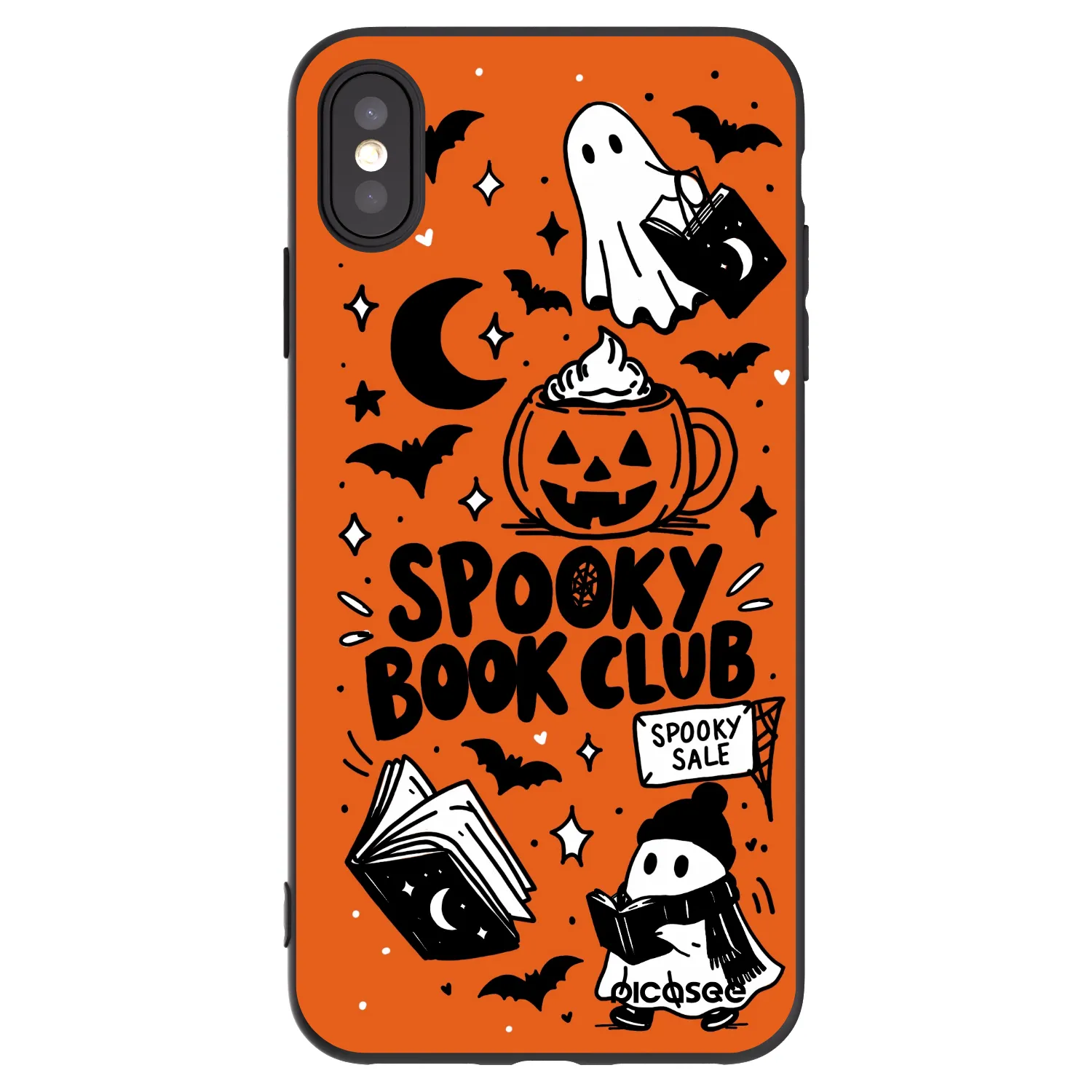 Picasee silikonski črni ovitek za Apple iPhone XS Max - Spooky book club