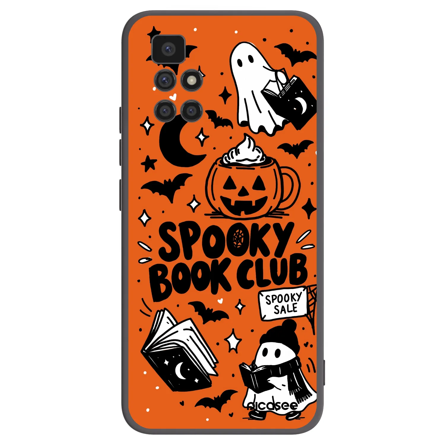 Picasee silikonski črni ovitek za Xiaomi Redmi 10 - Spooky book club