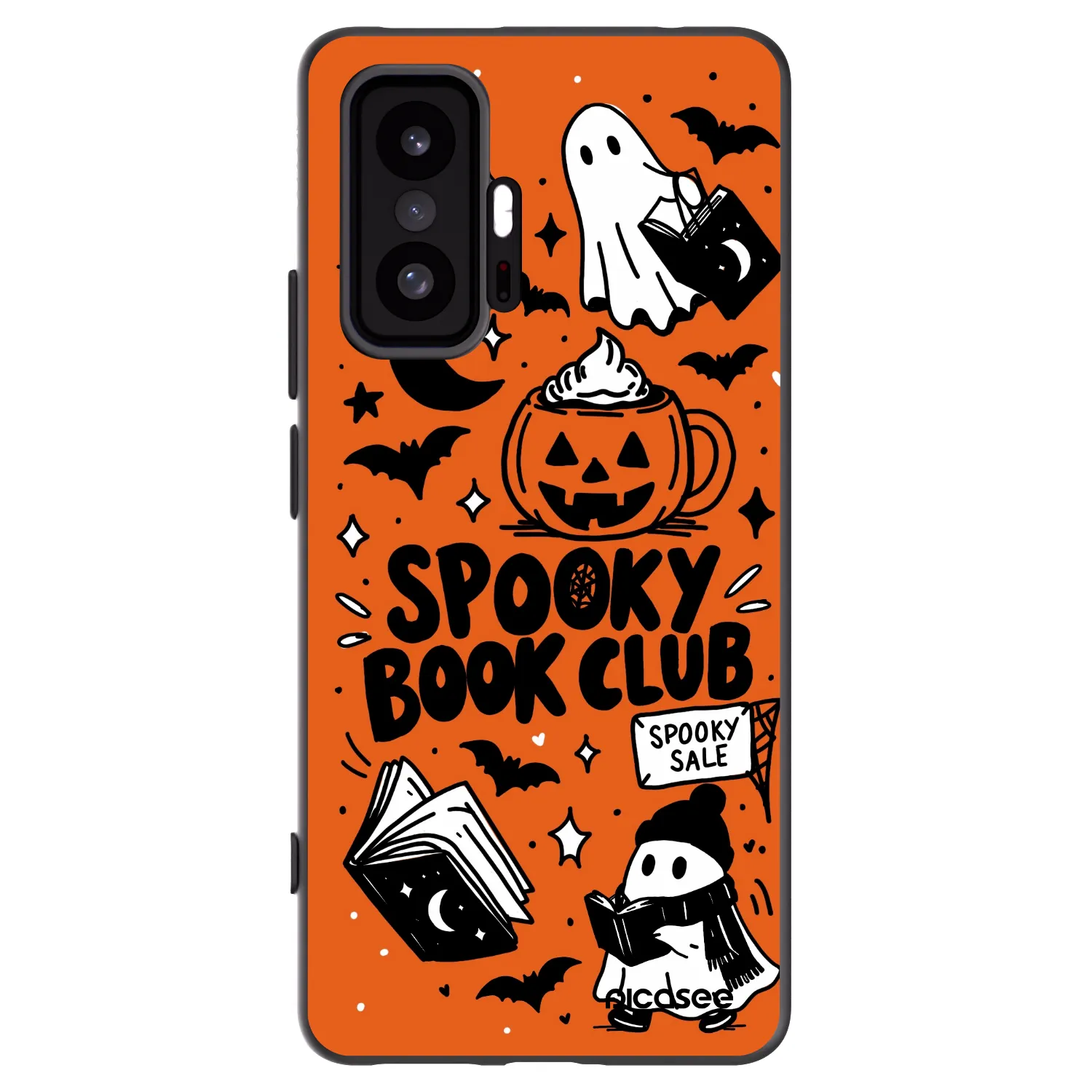 Picasee silikonski črni ovitek za Xiaomi 11T Pro - Spooky book club