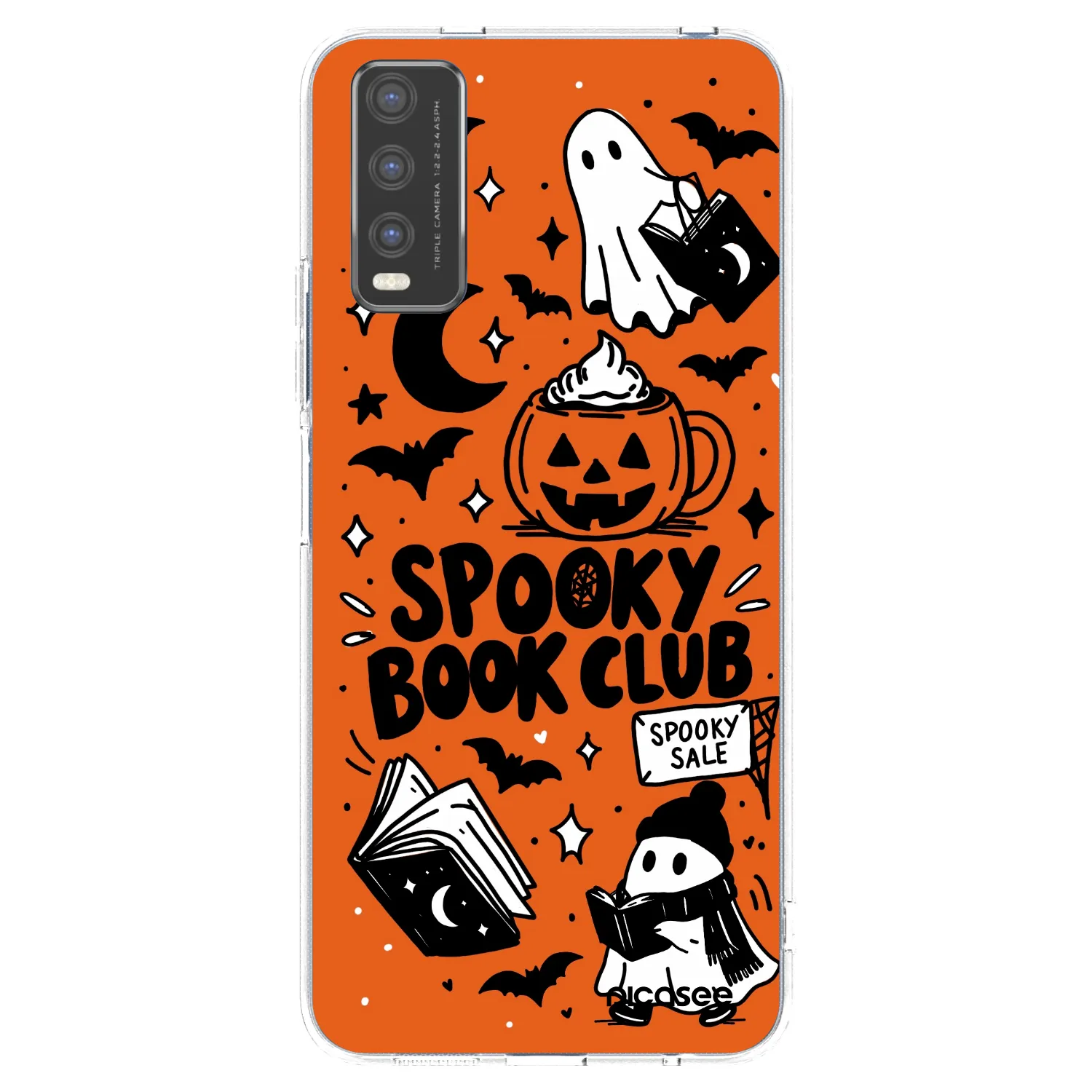 Picasee silikonski prozorni ovitek za Vivo Y20s - Spooky book club