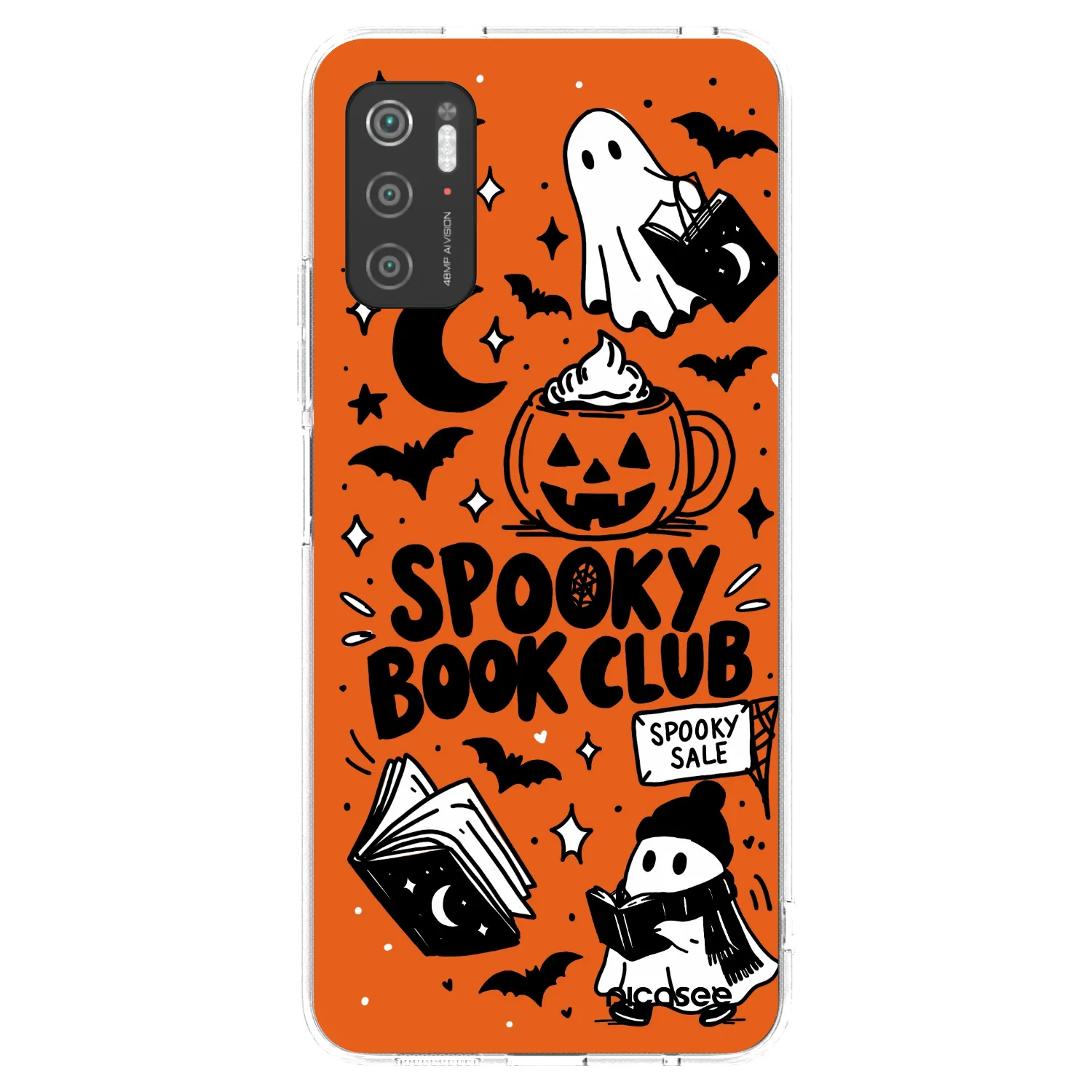 Picasee silikonski prozorni ovitek za Xiaomi Poco M3 Pro 5G - Spooky book club