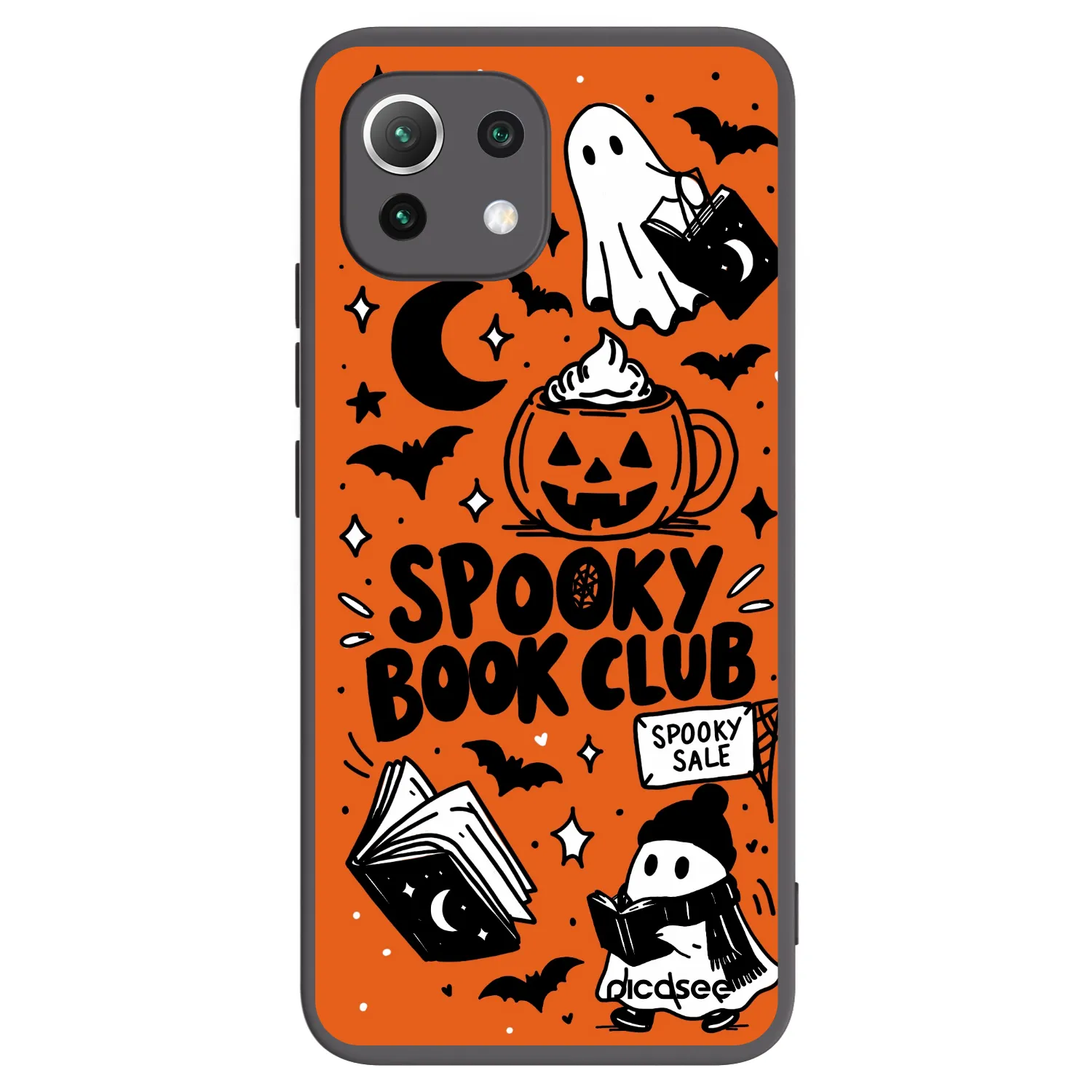 Picasee silikonski črni ovitek za Xiaomi 11 Lite 5G NE - Spooky book club