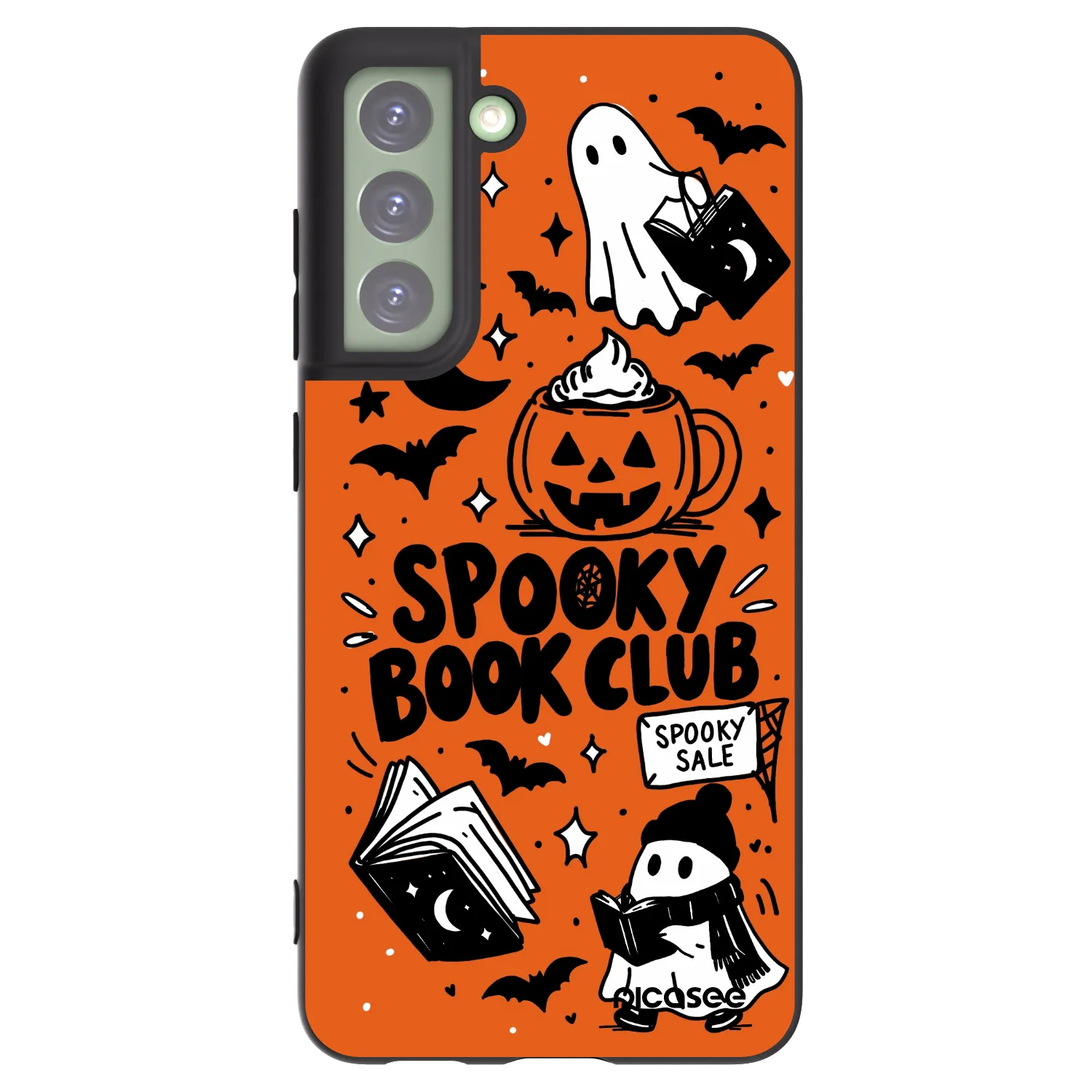 Picasee silikonski črni ovitek za Samsung Galaxy S21 FE 5G - Spooky book club