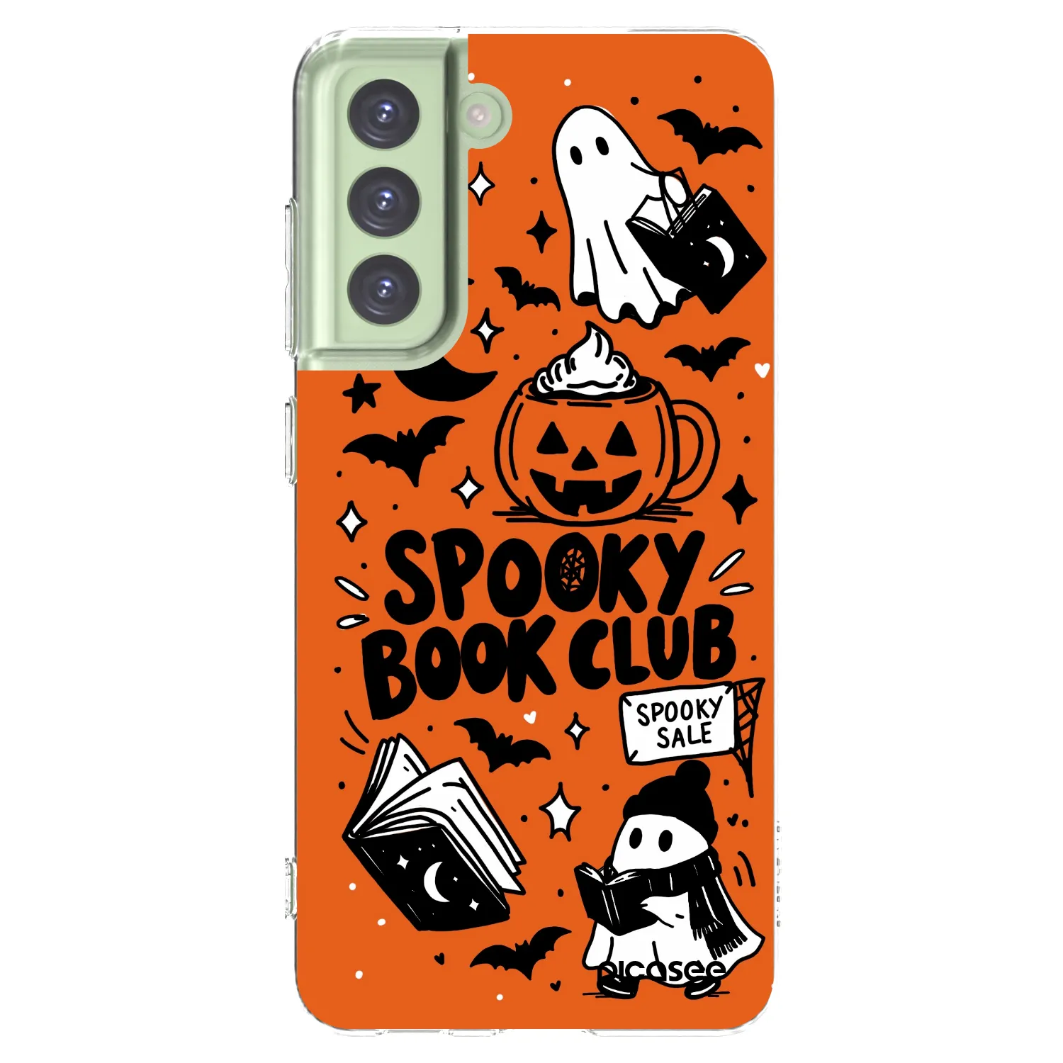 Picasee silikonski prozorni ovitek za Samsung Galaxy S21 FE 5G - Spooky book club