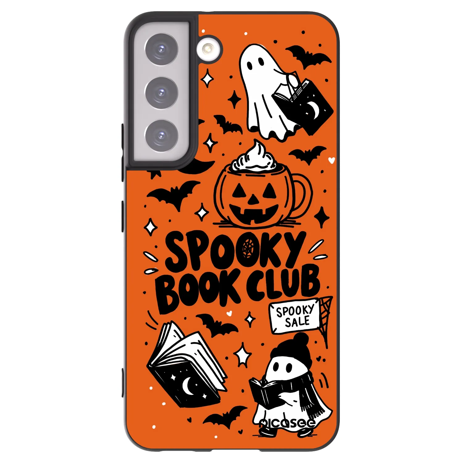 Picasee silikonski črni ovitek za Samsung Galaxy S22 5G - Spooky book club