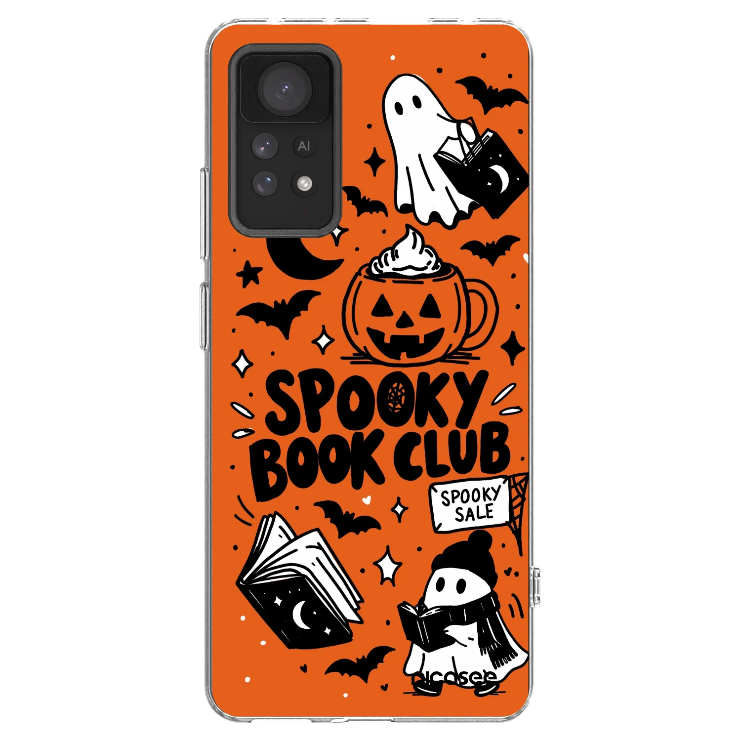 Picasee silikonski prozorni ovitek za Xiaomi Redmi Note 11 Pro - Spooky book club