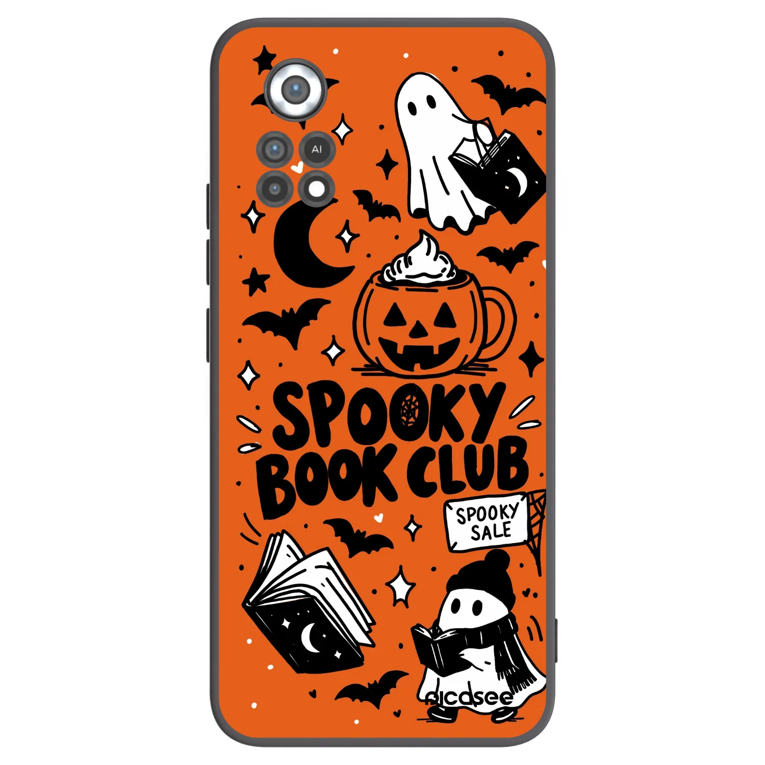 Picasee silikonski črni ovitek za Xiaomi Poco X4 Pro 5G - Spooky book club