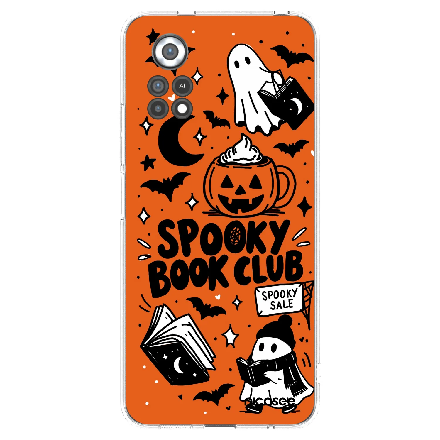 Picasee silikonski prozorni ovitek za Xiaomi Poco X4 Pro 5G - Spooky book club