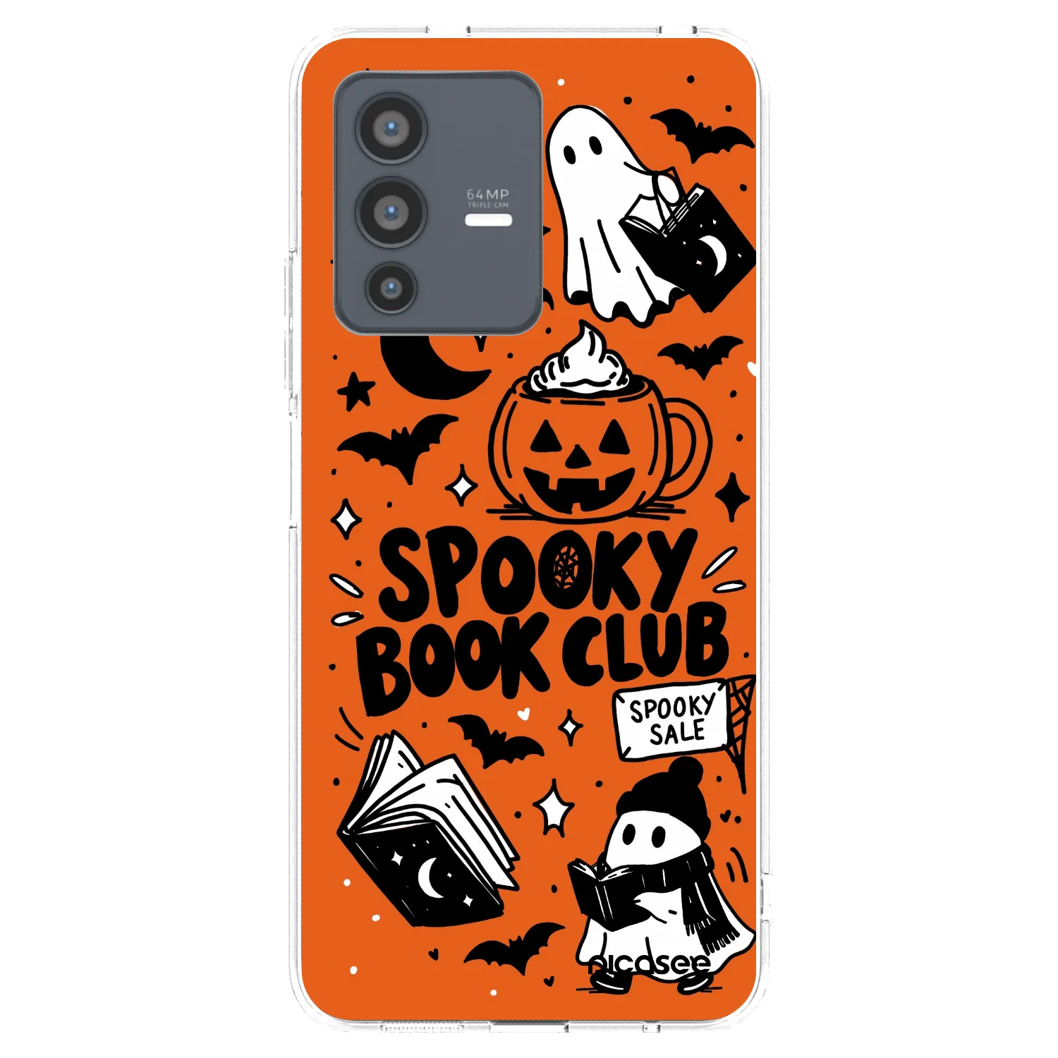 Picasee silikonski prozorni ovitek za Vivo V23 5G - Spooky book club