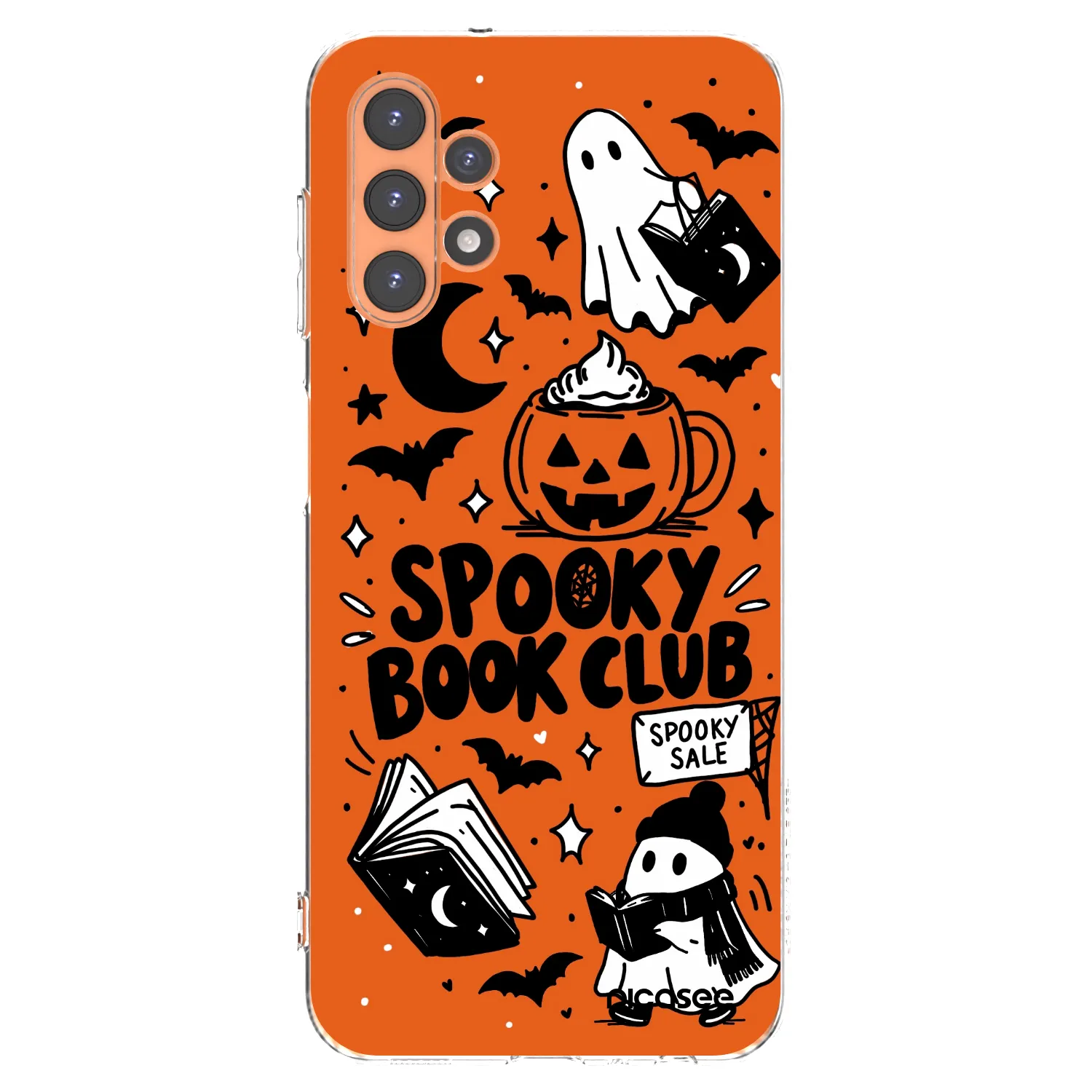 Picasee silikonski prozorni ovitek za Samsung Galaxy A13 4G A135 - Spooky book club