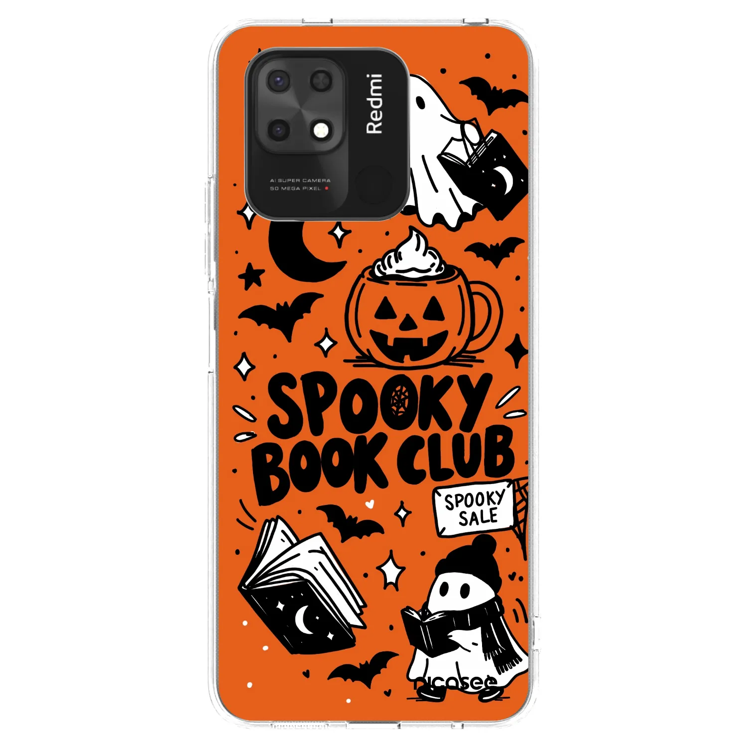 Picasee silikonski prozorni ovitek za Xiaomi Redmi 10C - Spooky book club