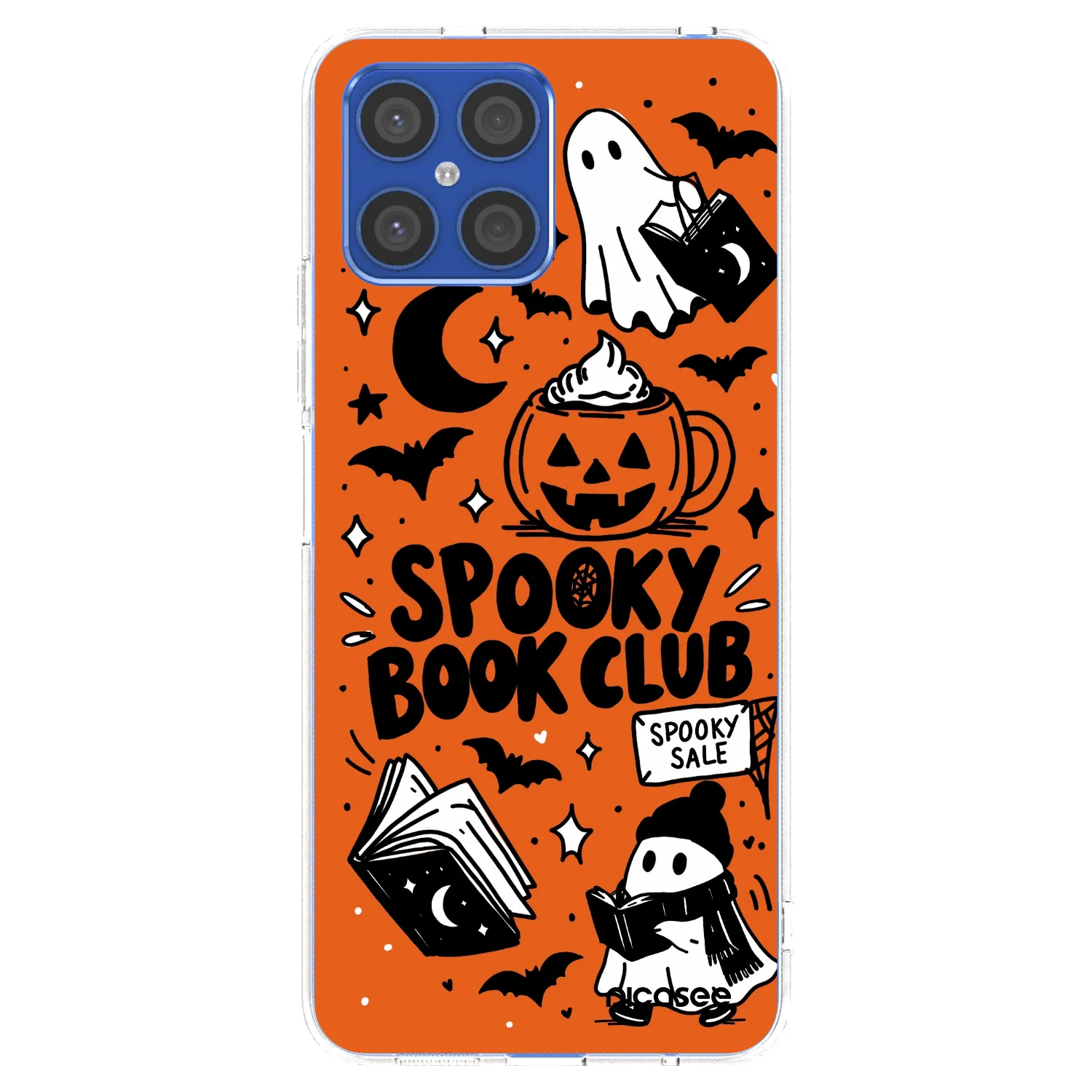 Picasee silikonski prozorni ovitek za Honor X8 4G - Spooky book club