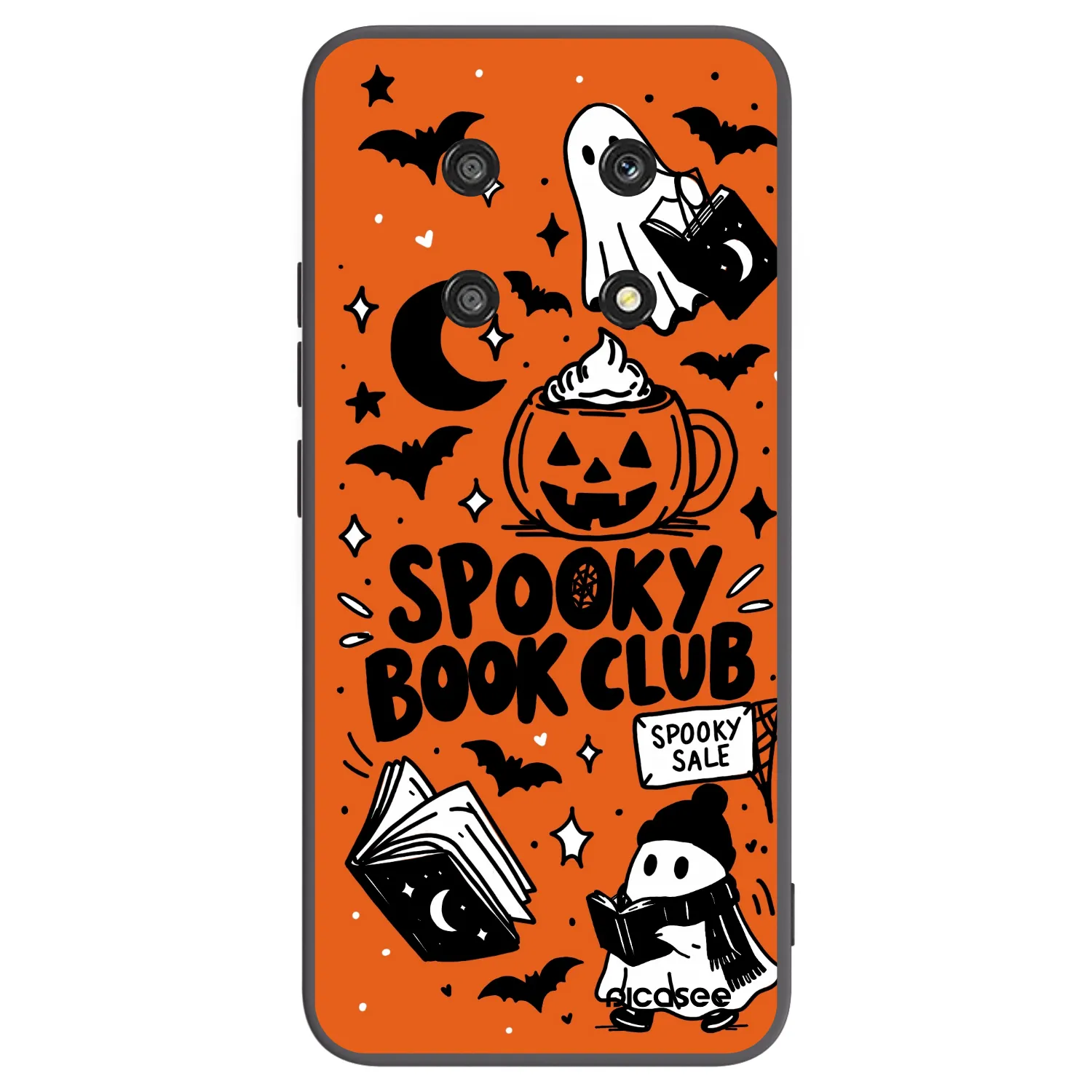 Picasee silikonski črni ovitek za Honor Magic4 Lite 5G - Spooky book club