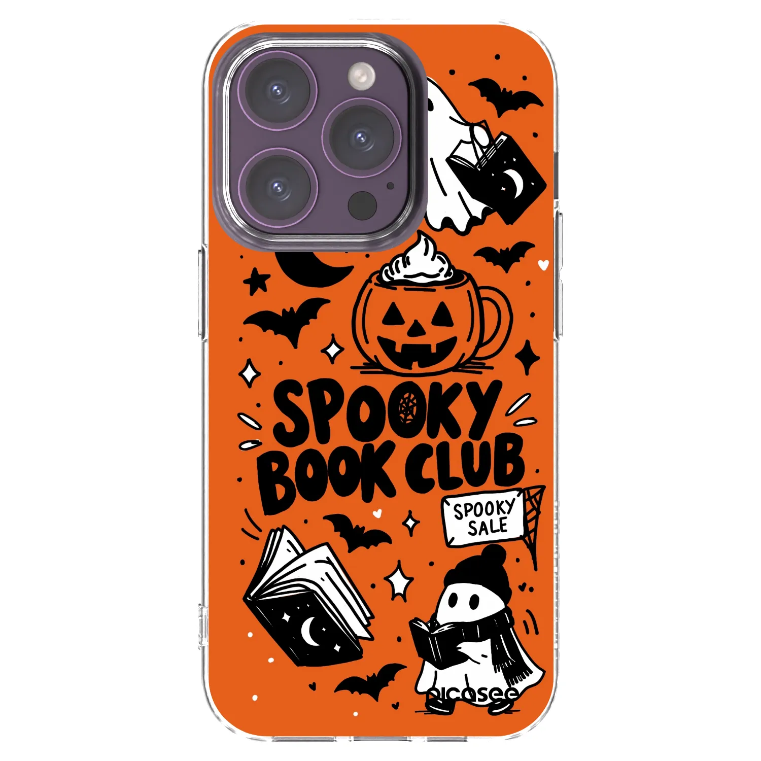 Picasee silikonski prozorni ovitek za Apple iPhone 14 Pro - Spooky book club