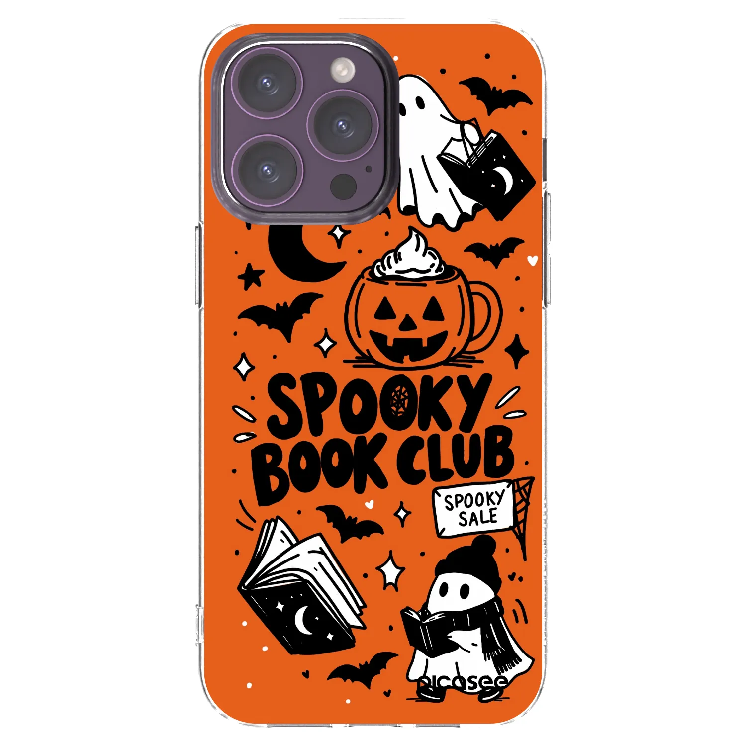 Picasee silikonski prozorni ovitek za Apple iPhone 14 Pro Max - Spooky book club