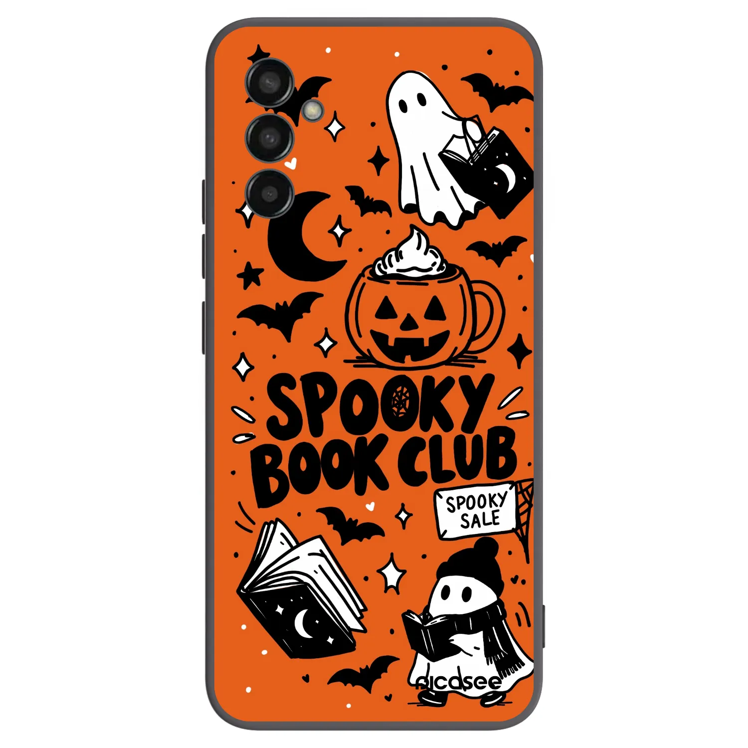 Picasee silikonski črni ovitek za Samsung Galaxy M13 M135F - Spooky book club