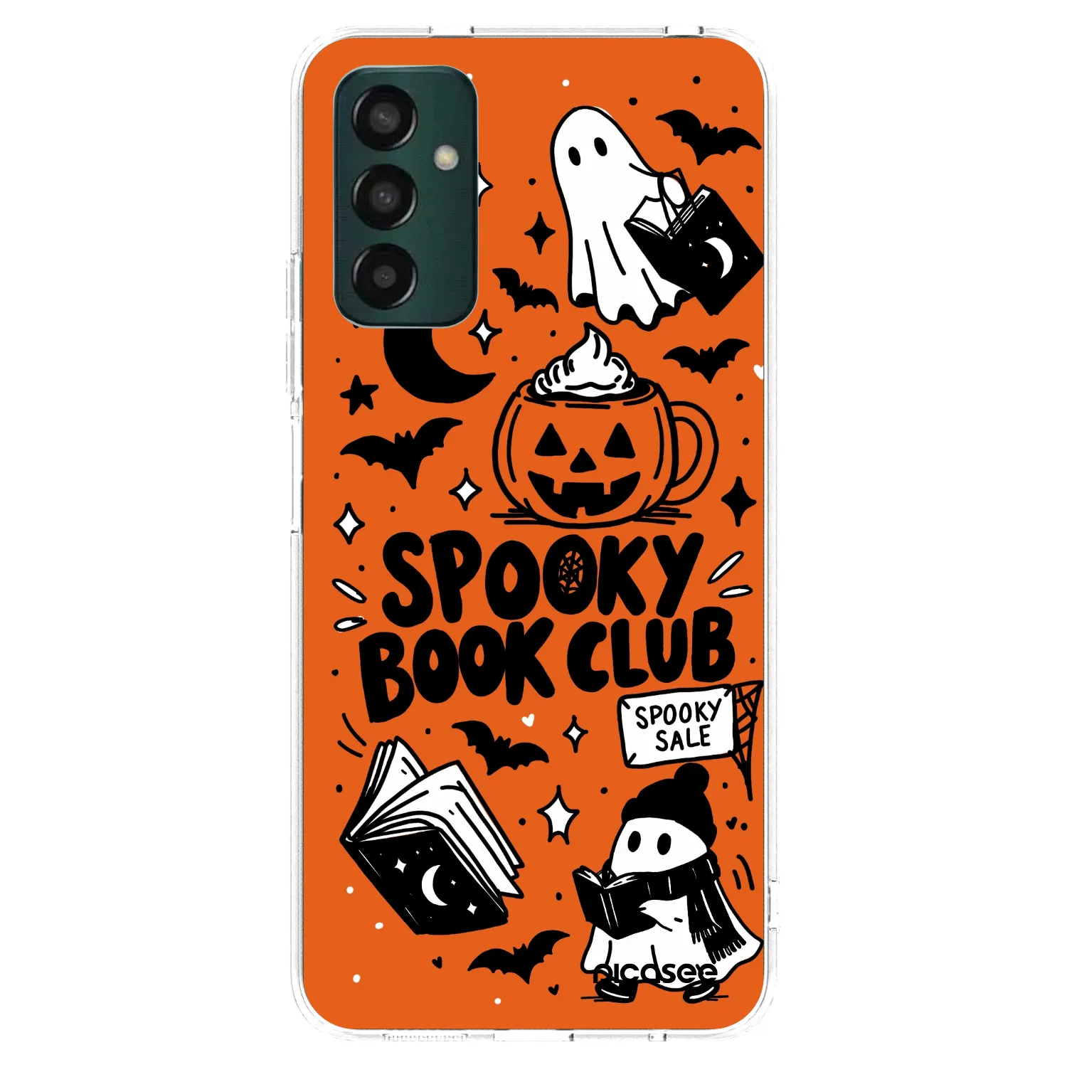 Picasee silikonski prozorni ovitek za Samsung Galaxy M13 M135F - Spooky book club