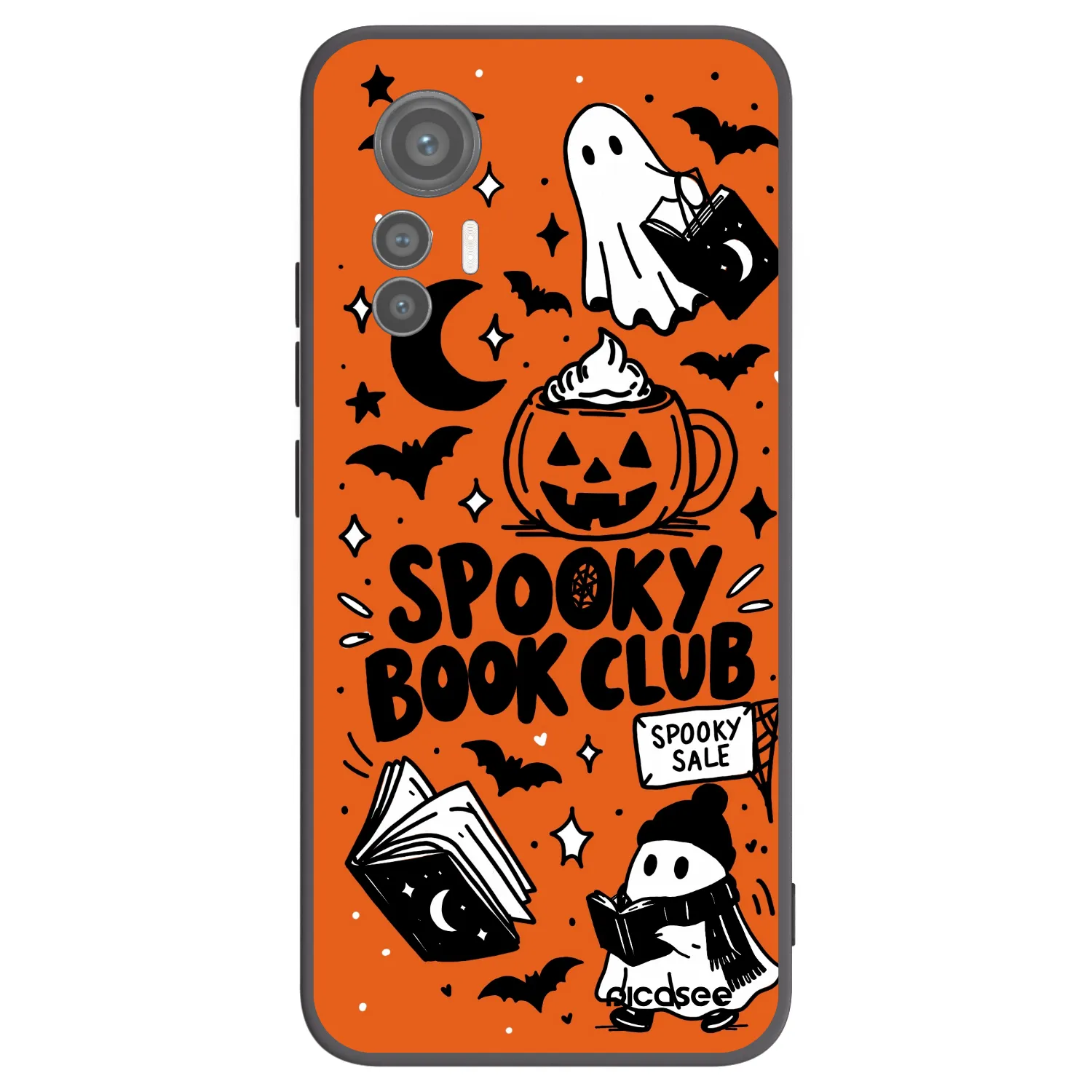 Picasee silikonski črni ovitek za Xiaomi 12 Lite - Spooky book club