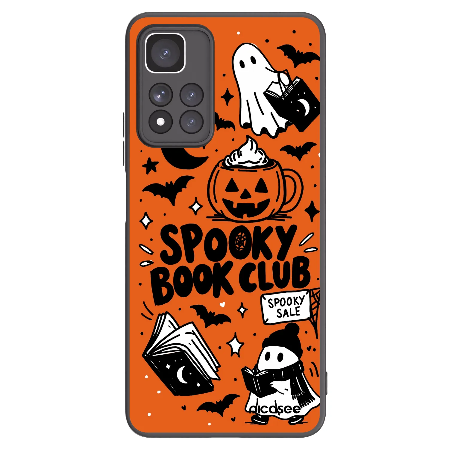 Picasee silikonski črni ovitek za Xiaomi Redmi Note 11 Pro+ 5G - Spooky book club