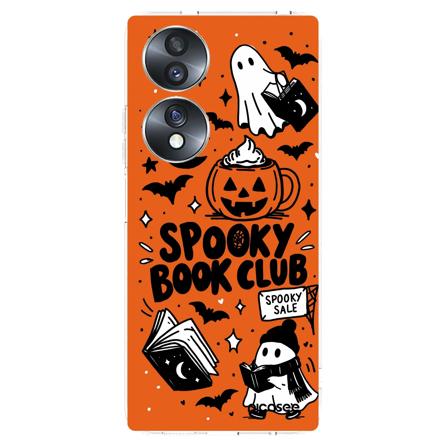 Picasee silikonski prozorni ovitek za Honor 70 - Spooky book club