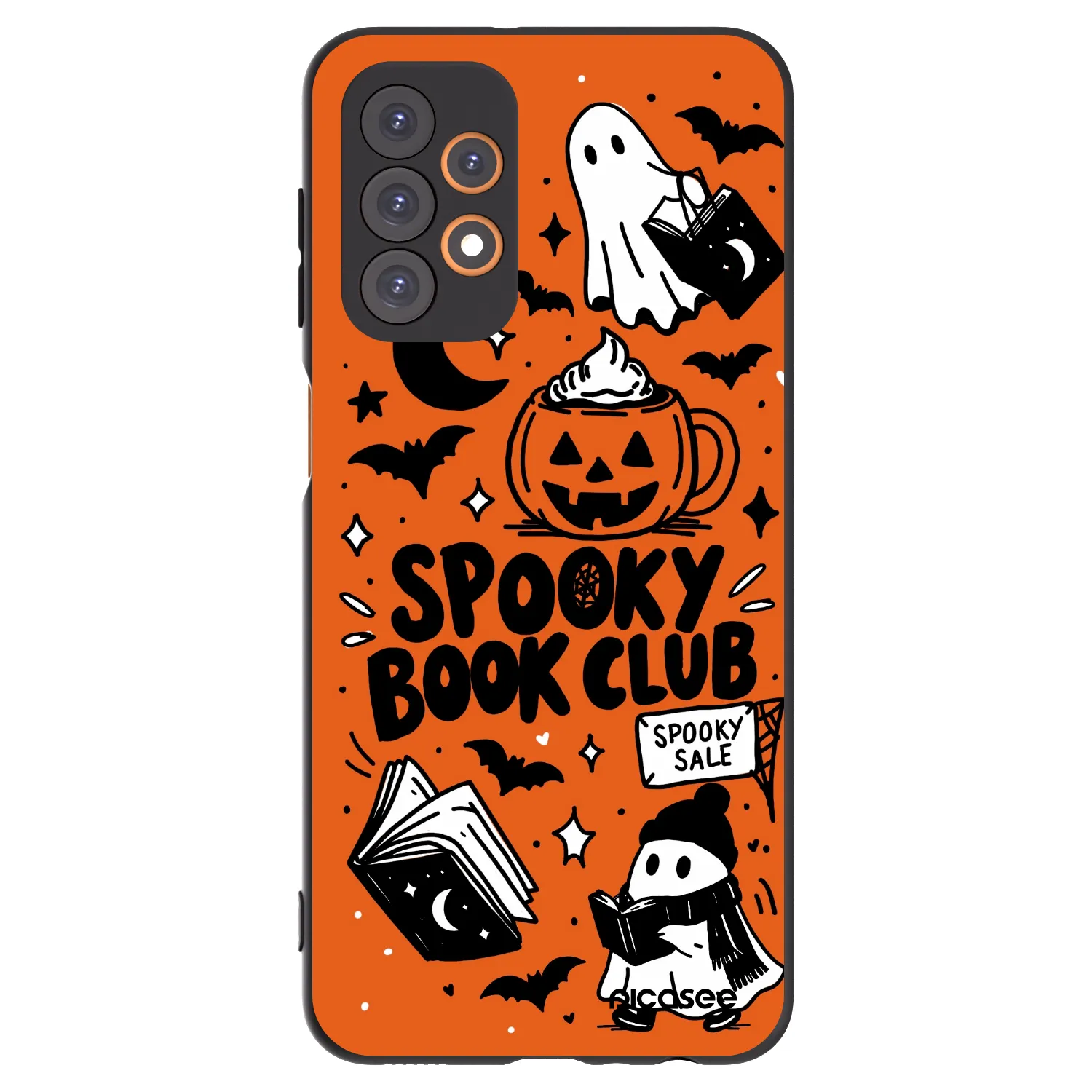 Picasee silikonski črni ovitek za Samsung Galaxy A23 A236B 5G - Spooky book club