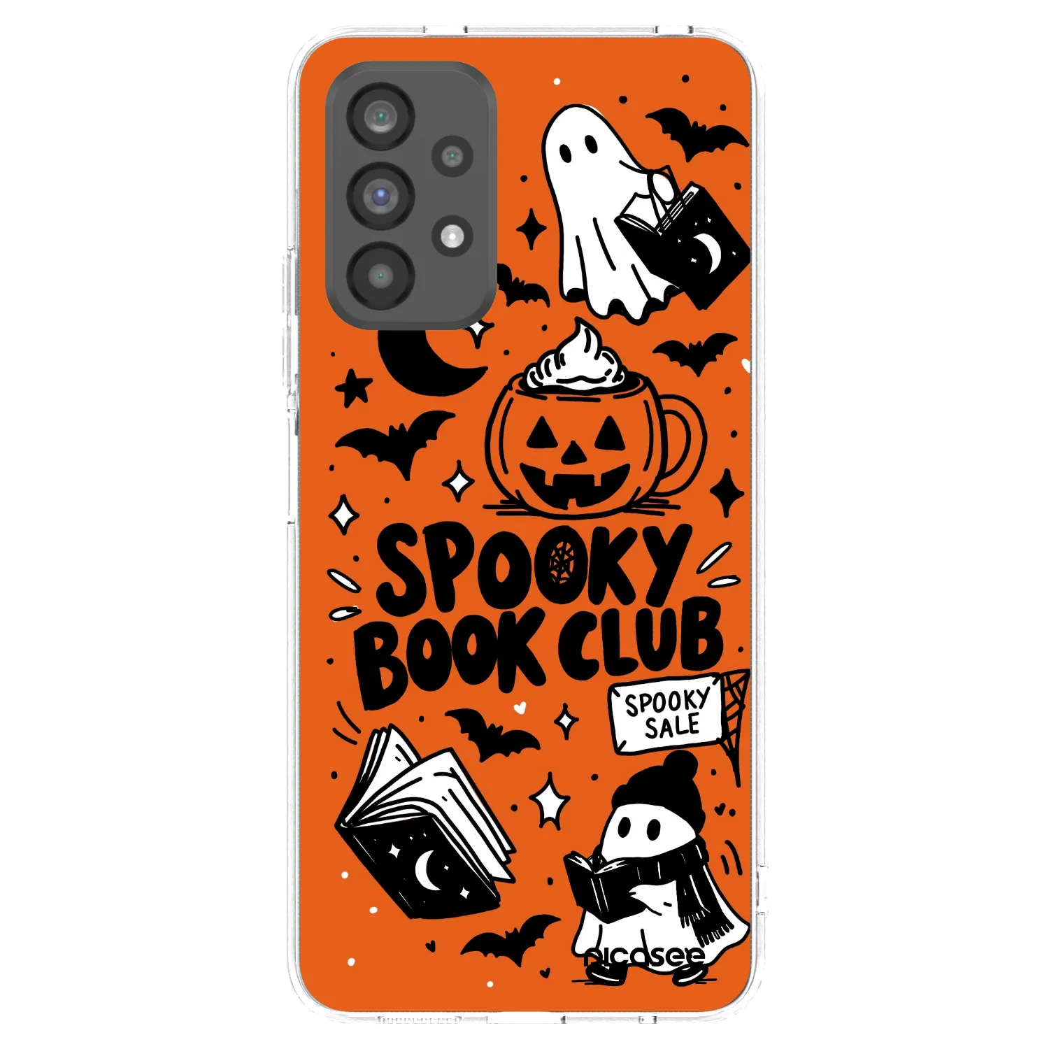 Picasee silikonski prozorni ovitek za Samsung Galaxy A73 5G - Spooky book club