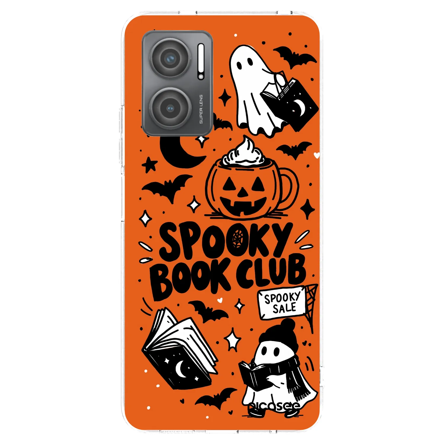 Picasee silikonski prozorni ovitek za Xiaomi Redmi 10 5G - Spooky book club