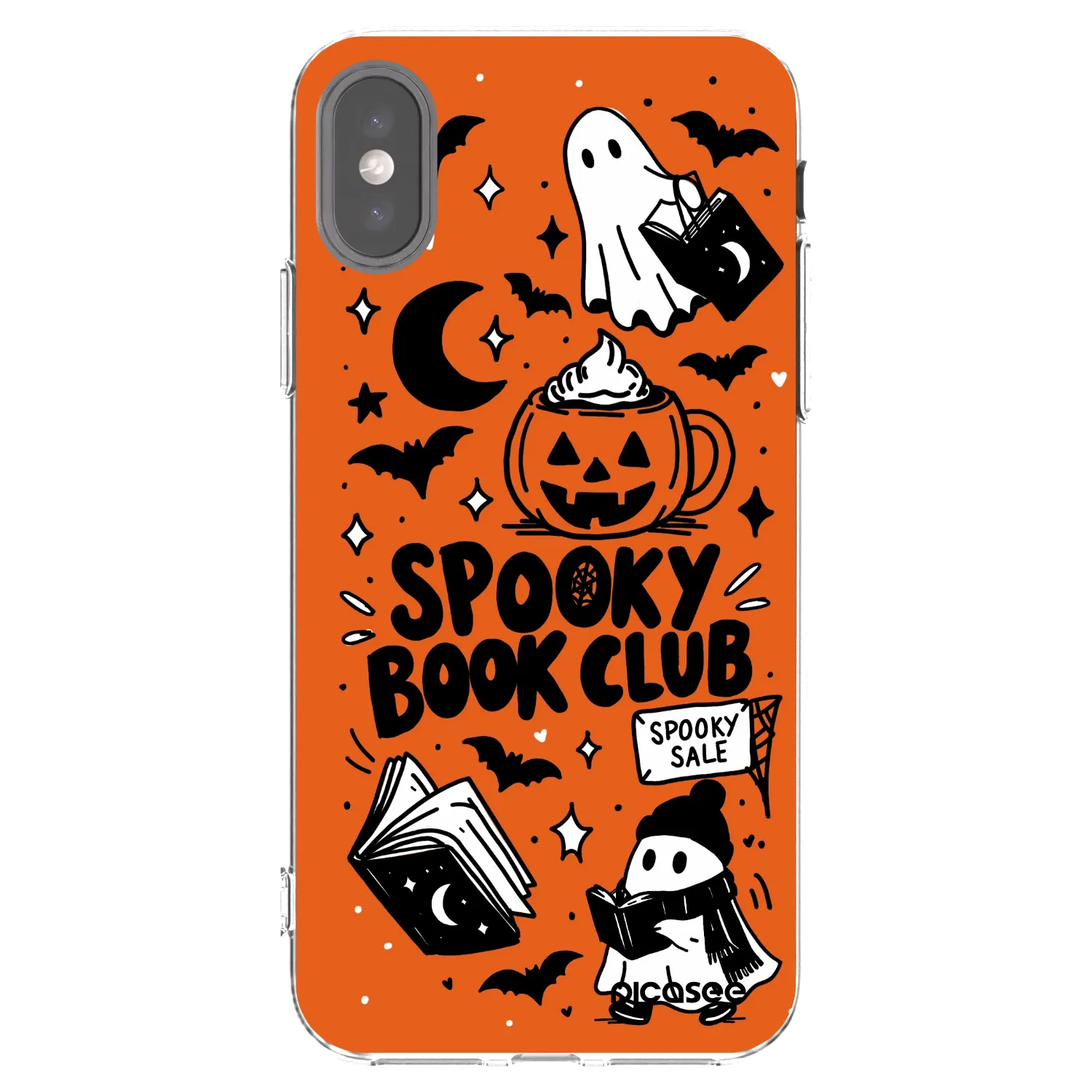 Picasee silikonski prozorni ovitek za Apple iPhone X/XS - Spooky book club