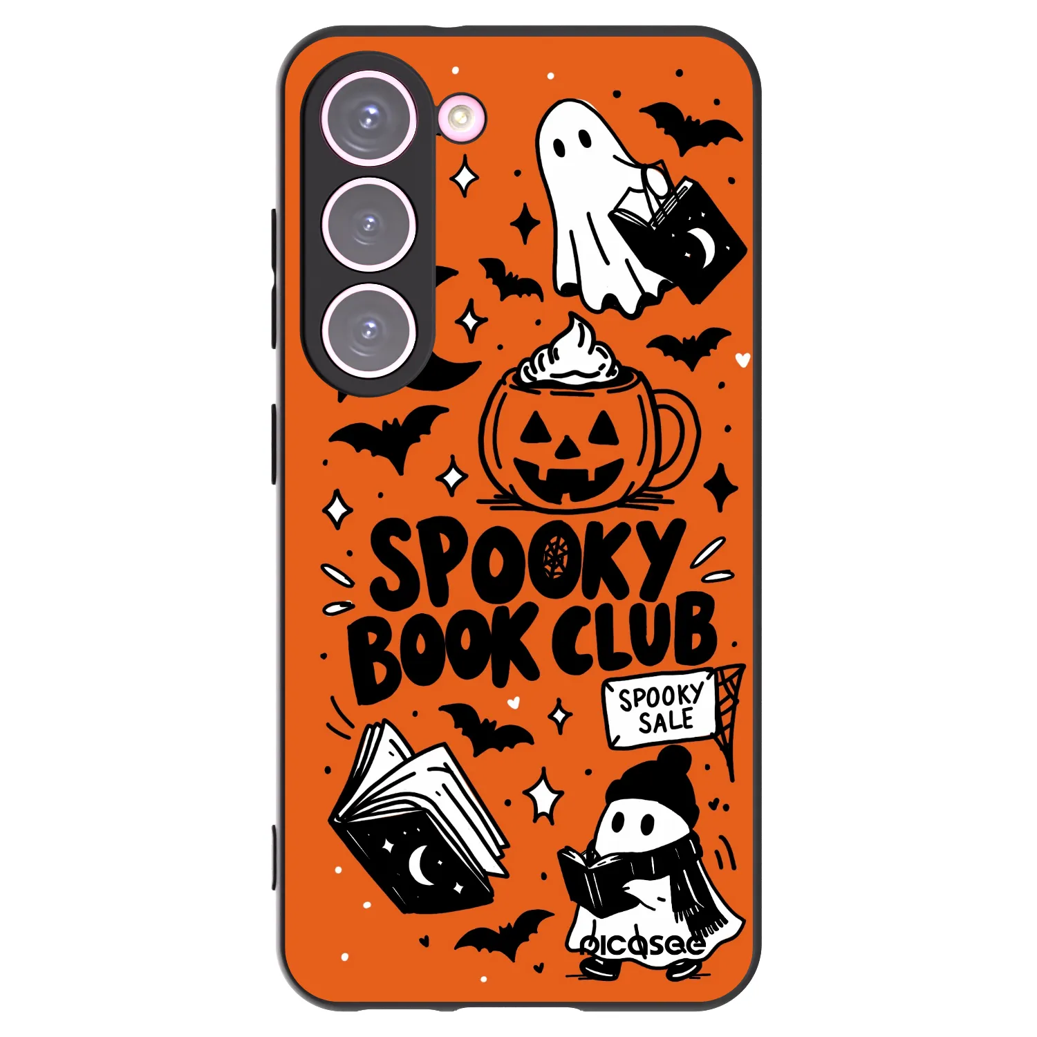 Picasee silikonski črni ovitek za Samsung Galaxy S23 5G - Spooky book club