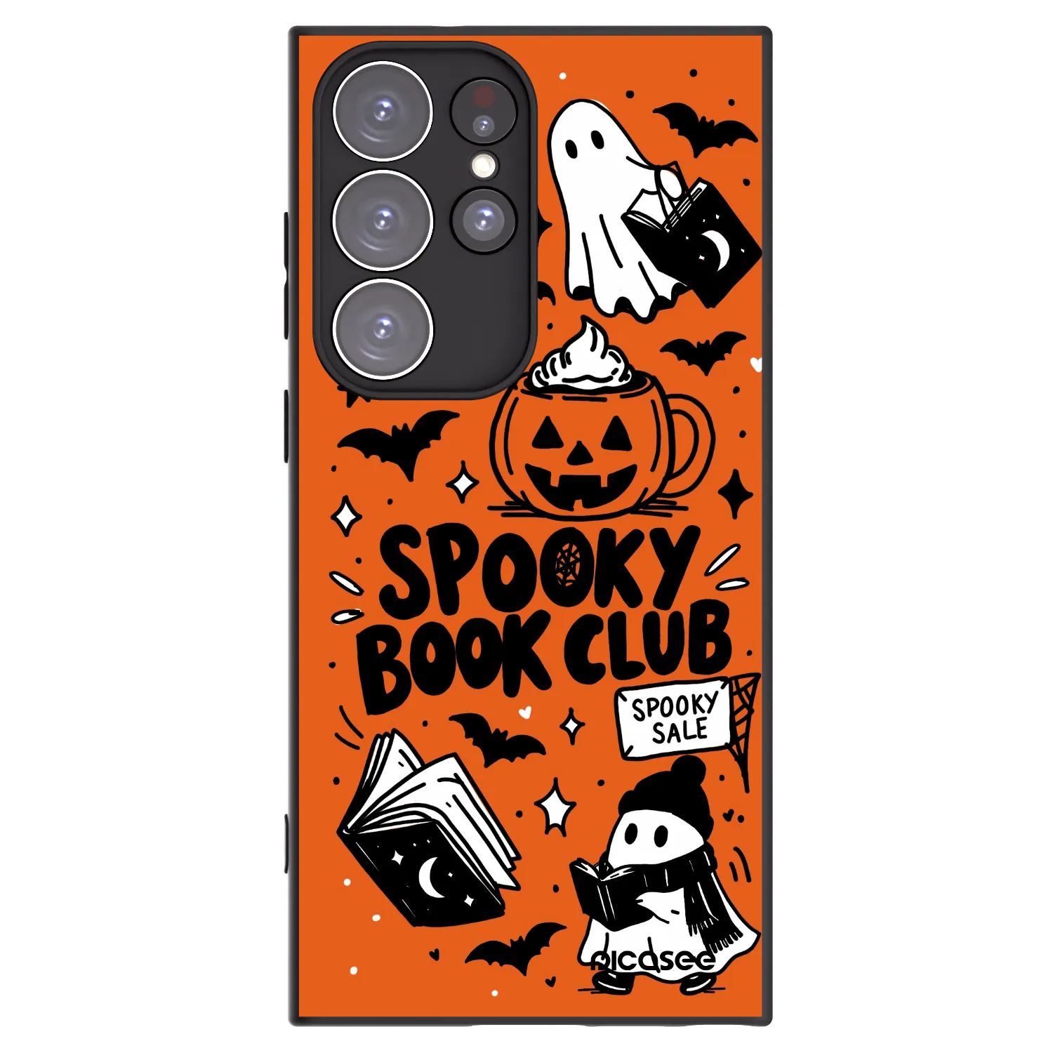 Picasee silikonski črni ovitek za Samsung Galaxy S23 Ultra 5G - Spooky book club