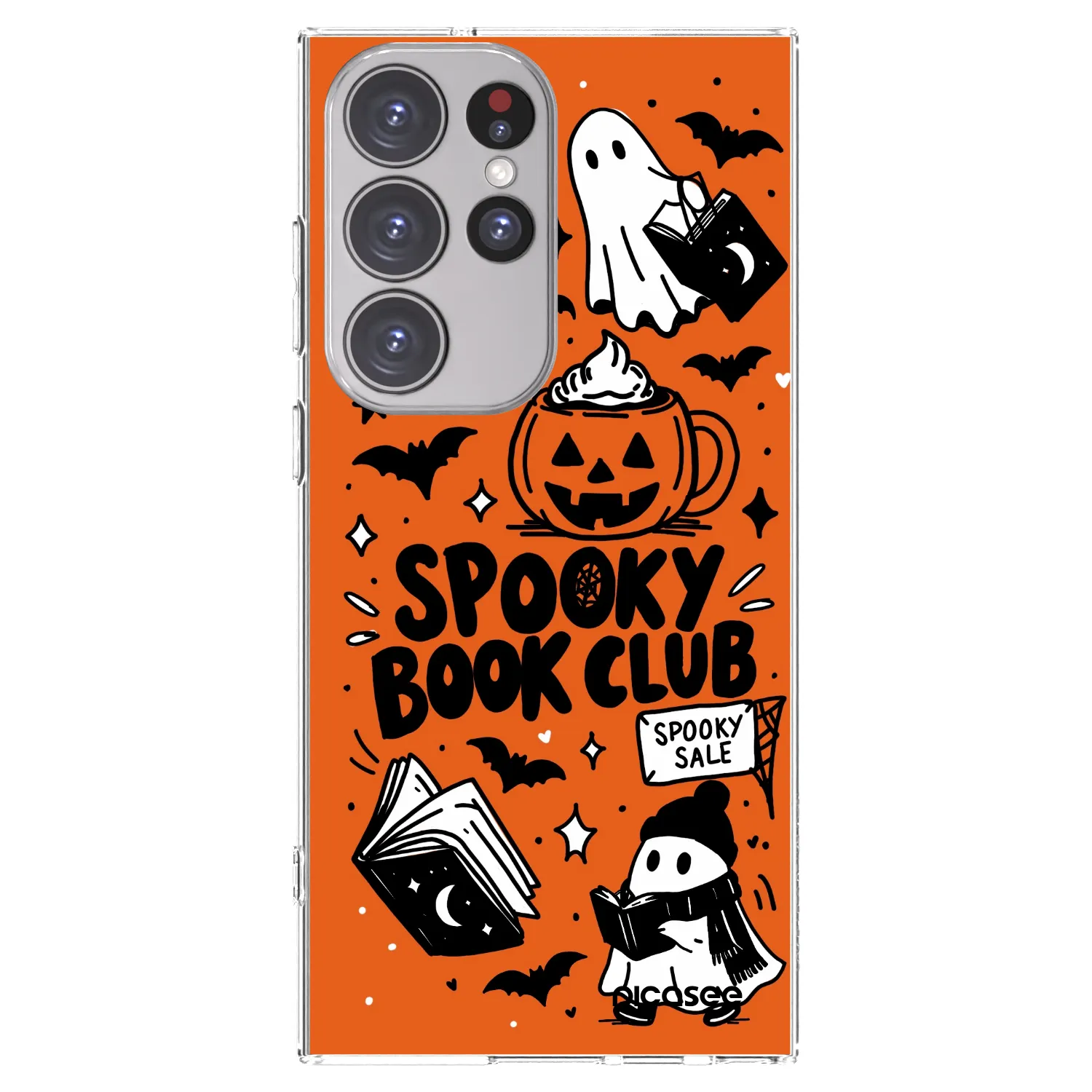 Picasee silikonski prozorni ovitek za Samsung Galaxy S23 Ultra 5G - Spooky book club