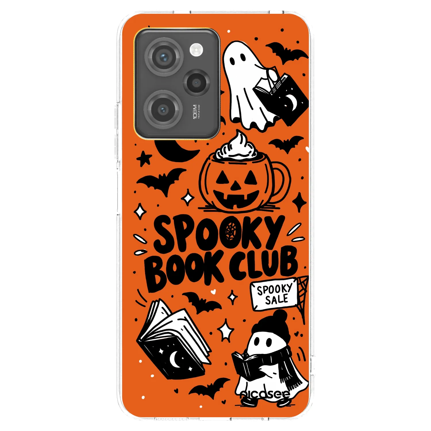 Picasee silikonski črni ovitek za Xiaomi Poco X5 Pro - Spooky book club