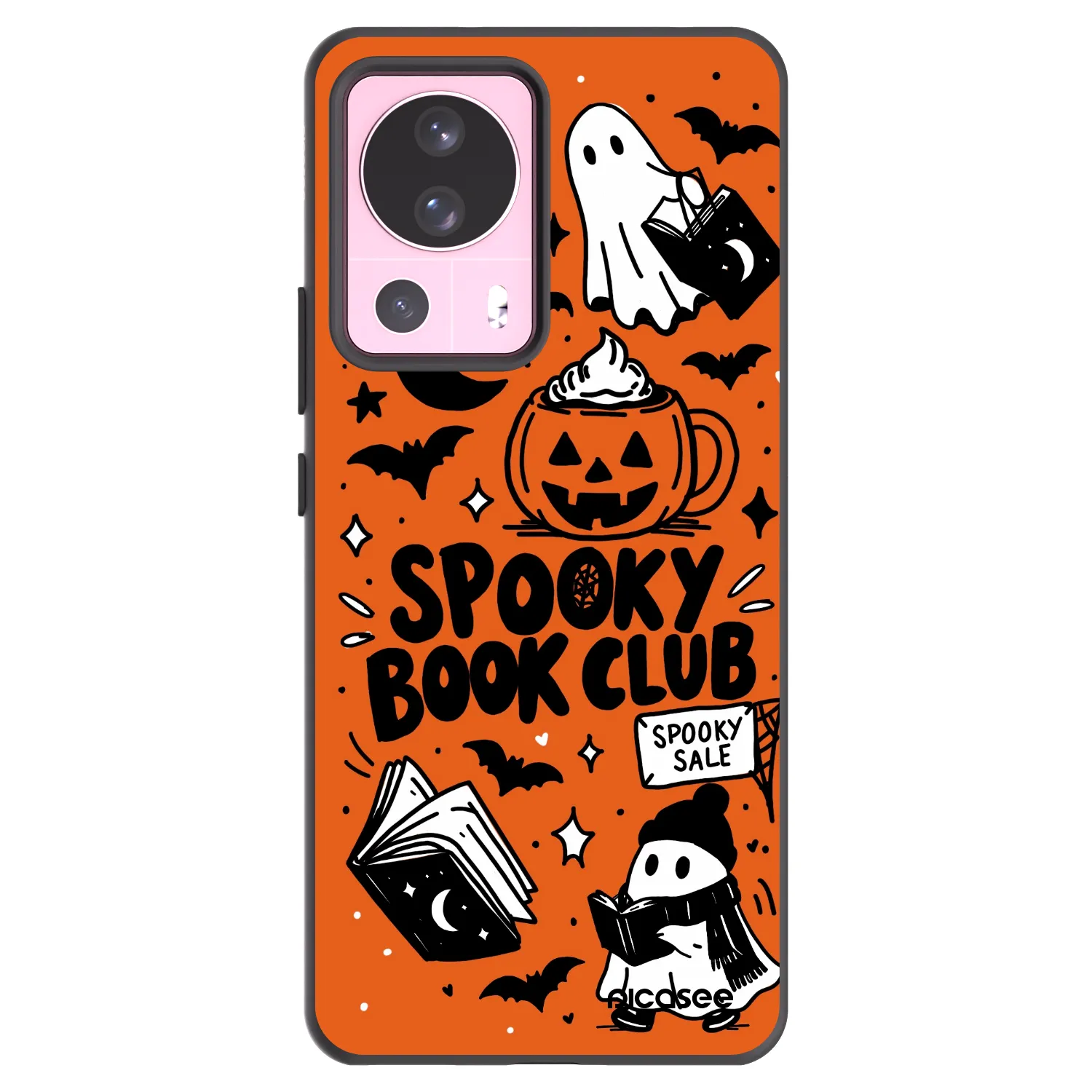 Picasee silikonski črni ovitek za Xiaomi 13 Lite - Spooky book club