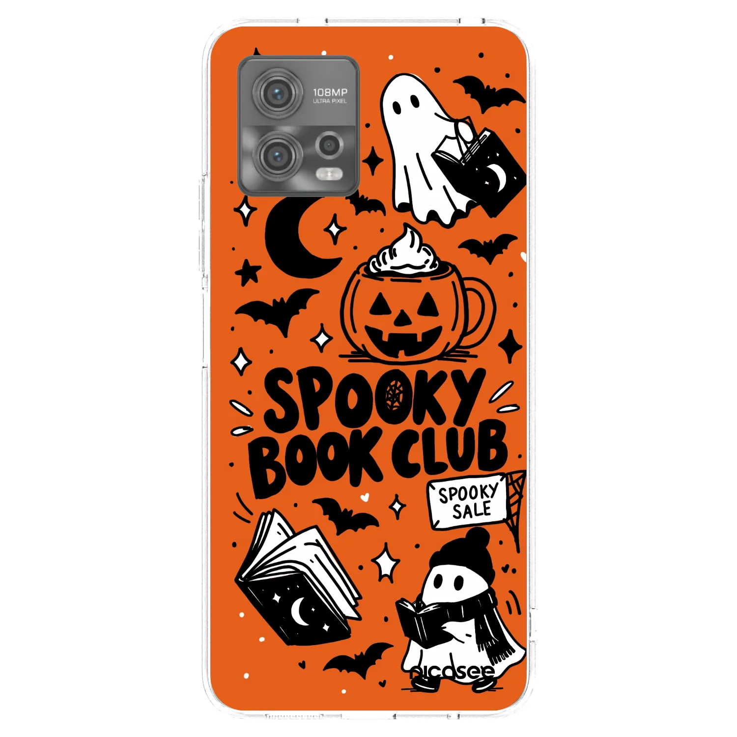 Picasee silikonski prozorni ovitek za Motorola Moto G72 - Spooky book club