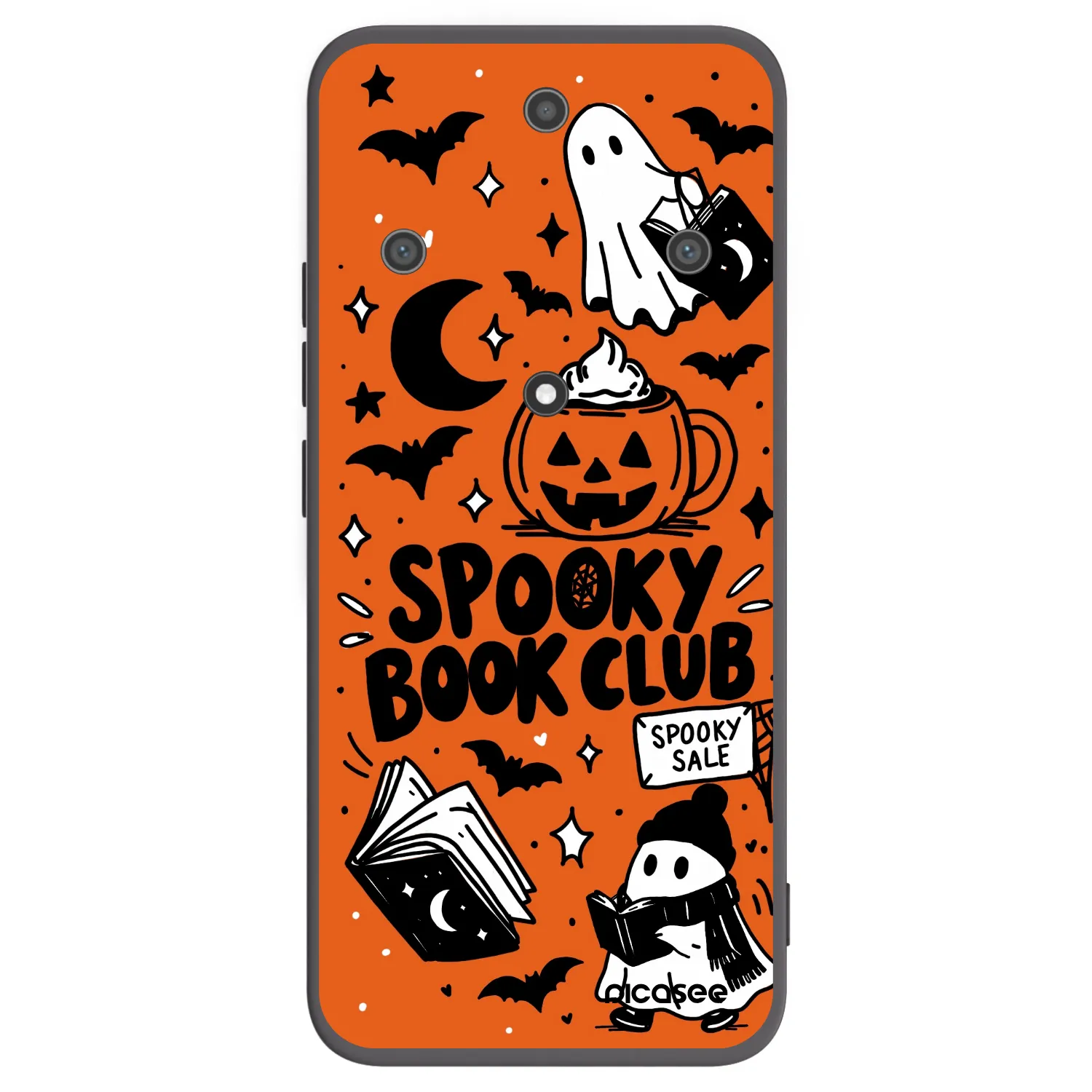 Picasee silikonski črni ovitek za Honor Magic5 Lite 5G - Spooky book club