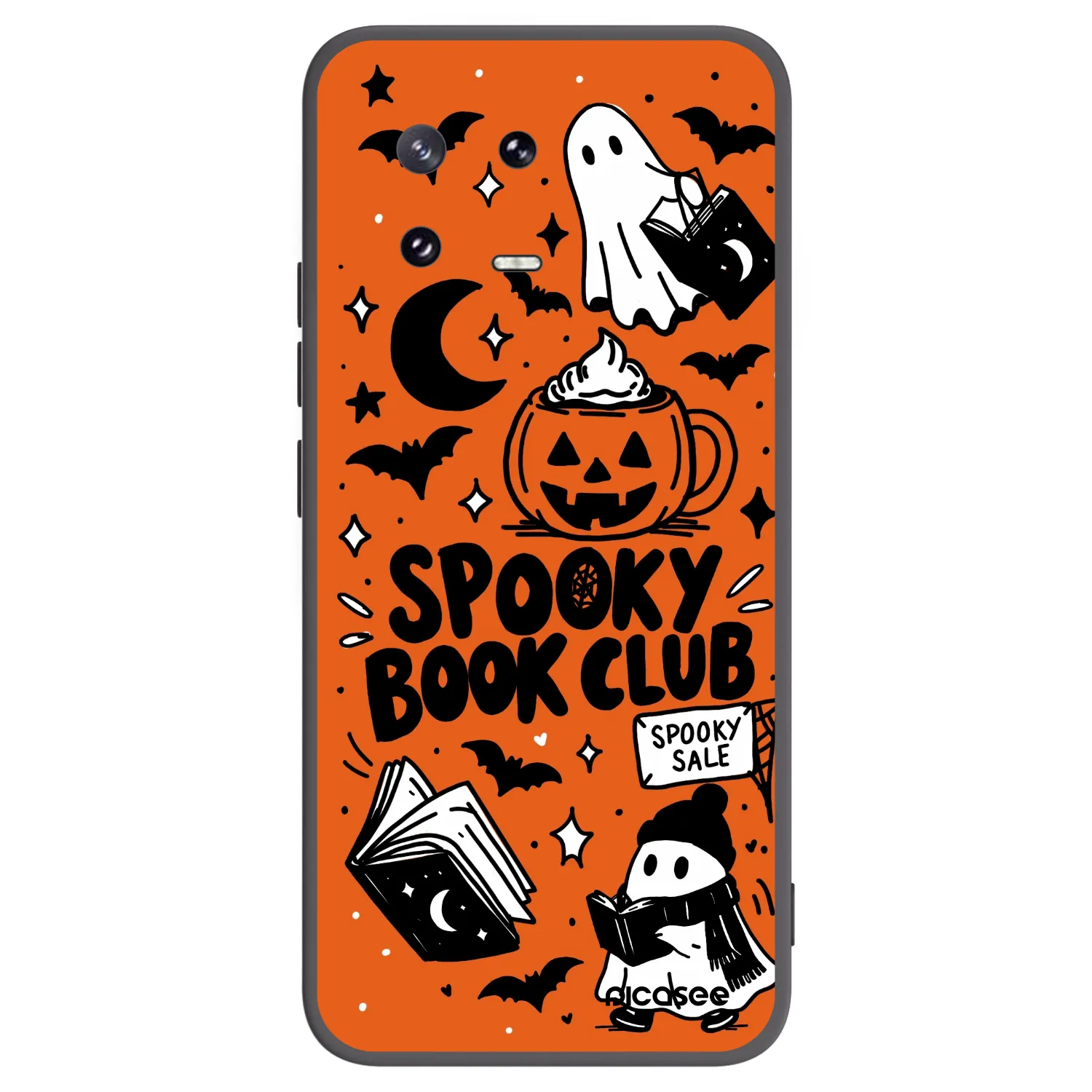 Picasee silikonski črni ovitek za Xiaomi 13 Pro - Spooky book club
