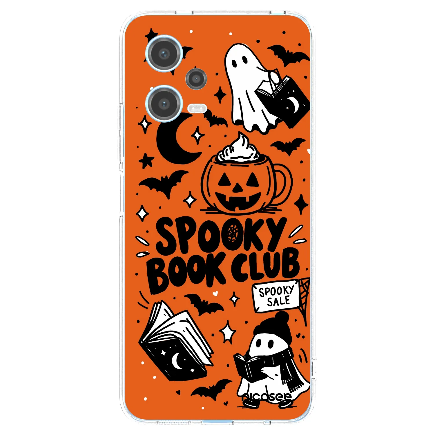 Picasee silikonski prozorni ovitek za Xiaomi Redmi Note 12 5G - Spooky book club
