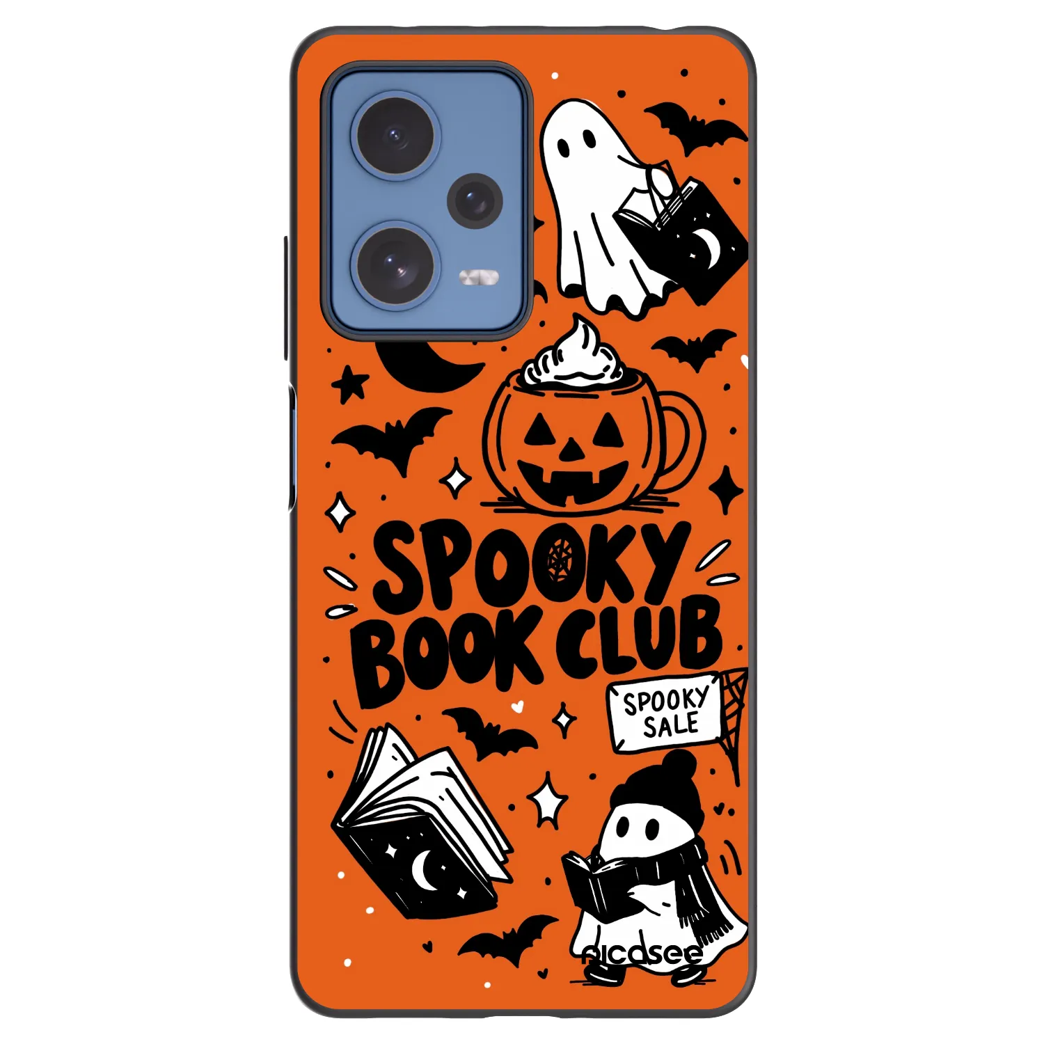 Picasee silikonski črni ovitek za Xiaomi Redmi Note 12 Pro 5G - Spooky book club