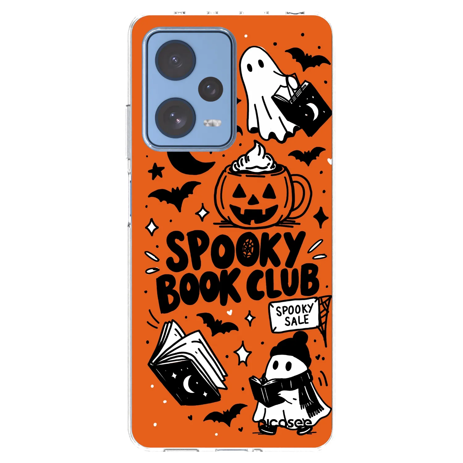 Picasee silikonski prozorni ovitek za Xiaomi Redmi Note 12 Pro 5G - Spooky book club