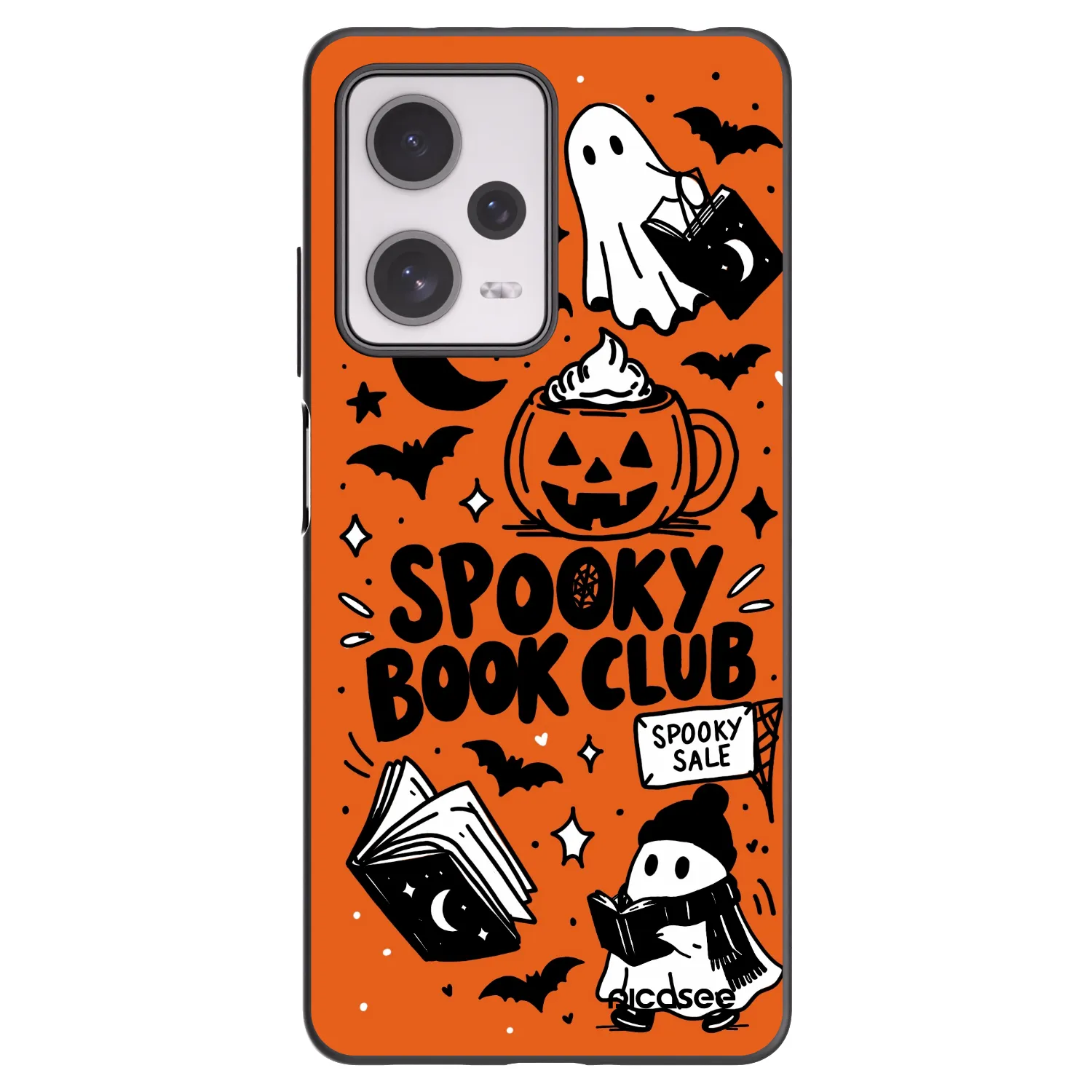 Picasee silikonski črni ovitek za Xiaomi Redmi Note 12 Pro+ 5G - Spooky book club