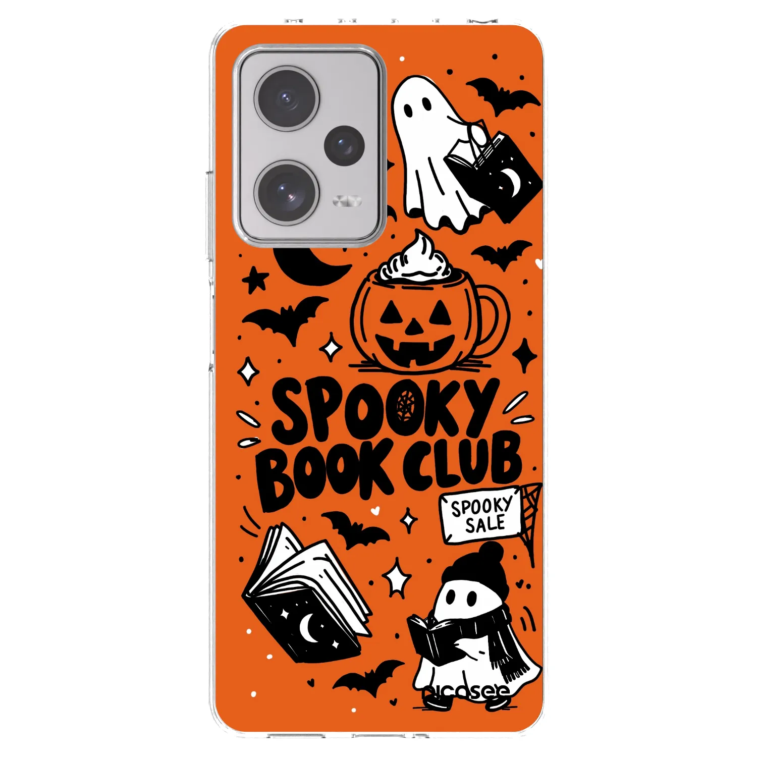 Picasee silikonski prozorni ovitek za Xiaomi Redmi Note 12 Pro+ 5G - Spooky book club