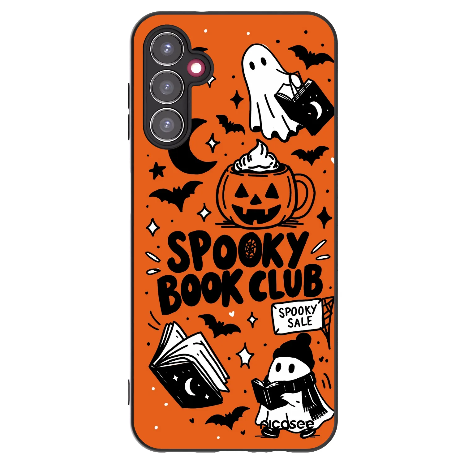Picasee silikonski črni ovitek za Samsung Galaxy A14 4G A145R - Spooky book club