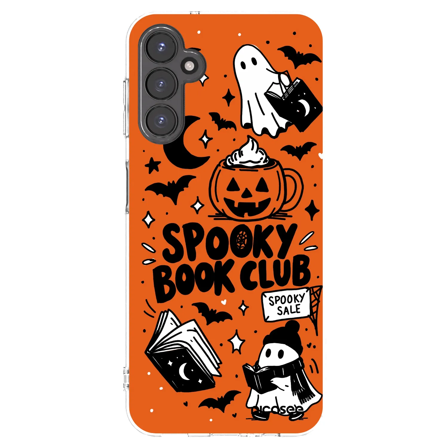 Picasee silikonski prozorni ovitek za Samsung Galaxy A14 5G A146P - Spooky book club